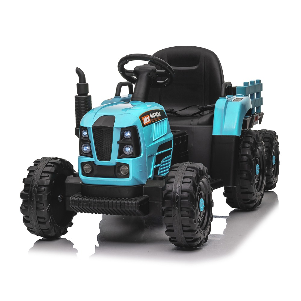 Ride on Tractor, 24V 400W Electric Toy with Detachable Trailer, Remote Control, LED Lights and Music - Image 3