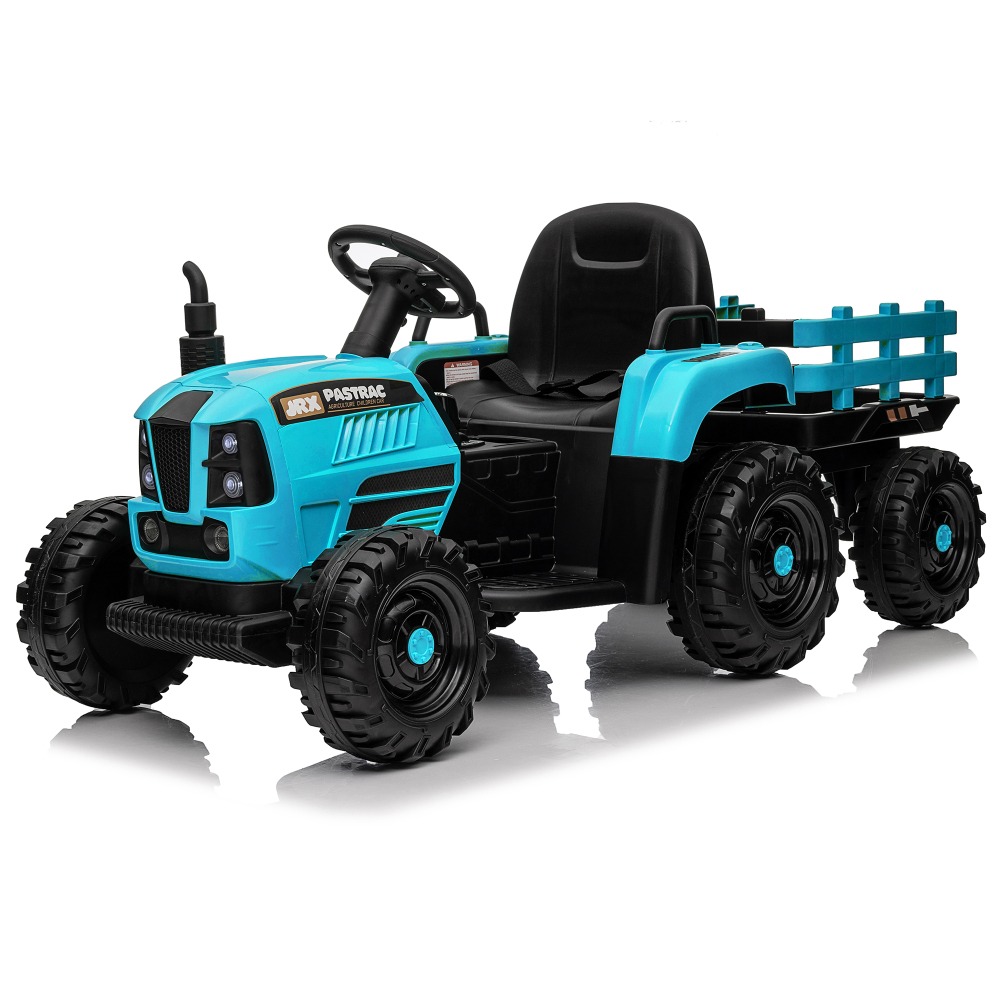 Ride on Tractor, 24V 400W Electric Toy with Detachable Trailer, Remote Control, LED Lights and Music - Image 2