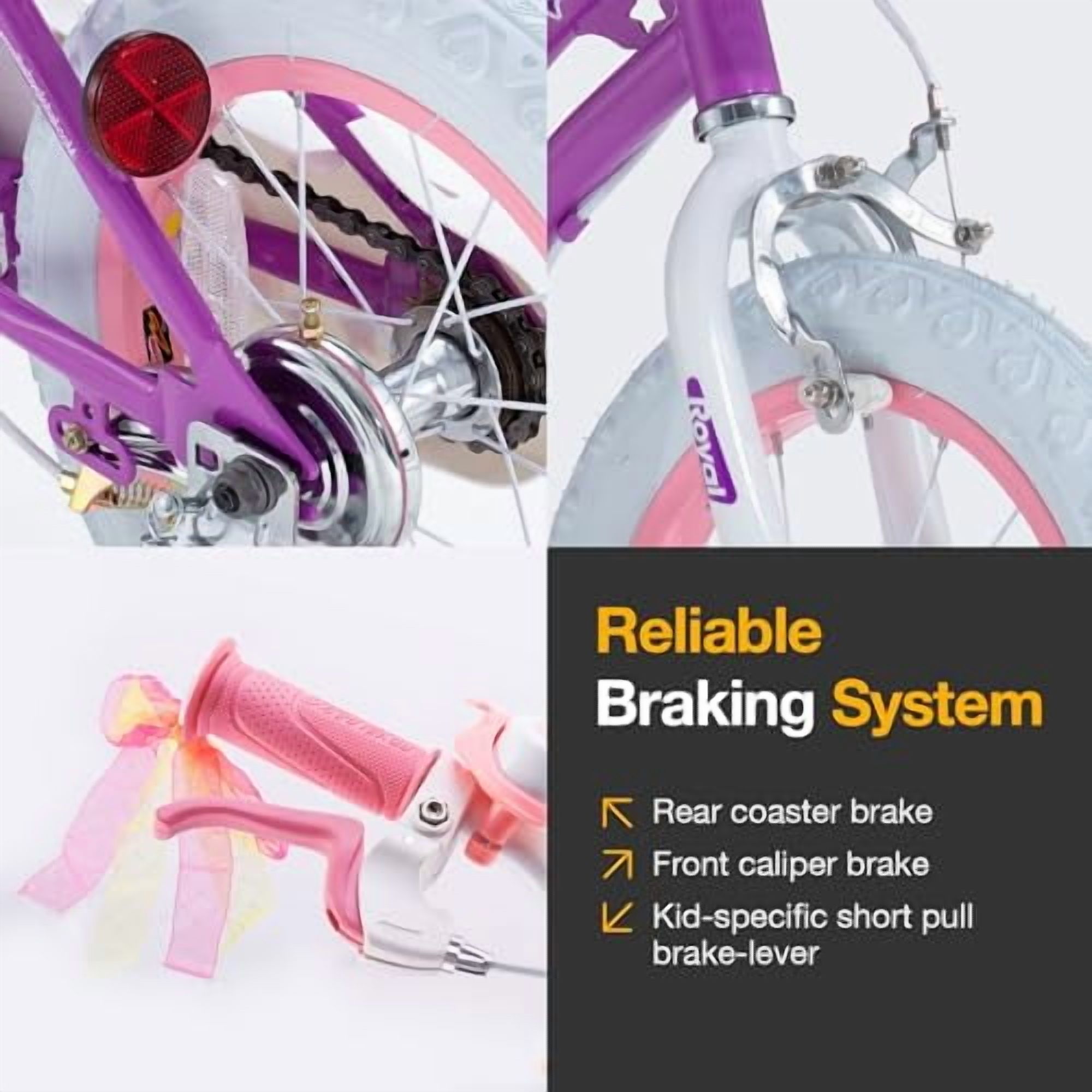 RoyalBaby Girls Bike Classic & EZ Kids Bike, Balance and Pedal Bicycle - Image 4