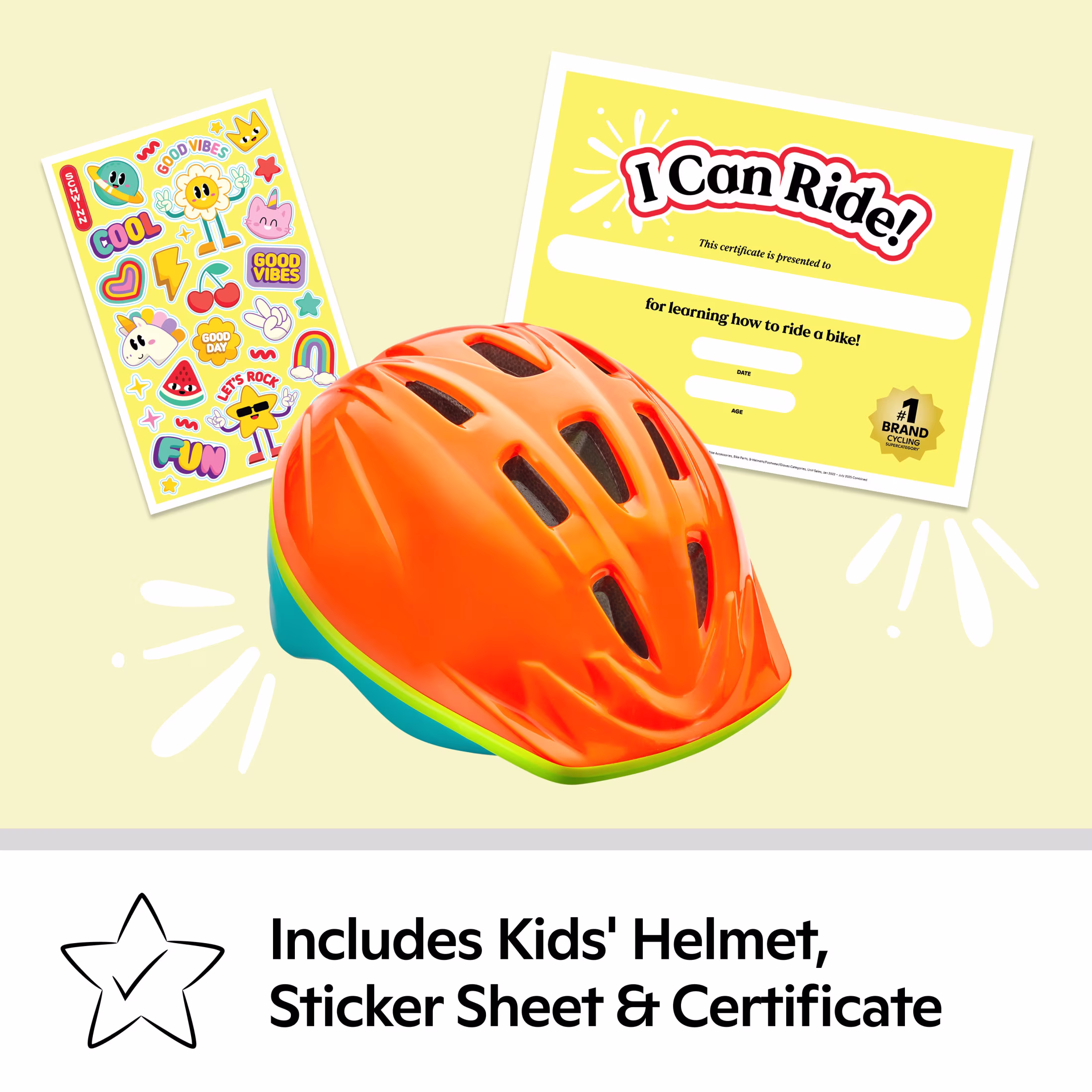 Schwinn 12" My First Bike, Kids Bike & Helmet Bundle, Fits Riders 3'0" - 3'7", Child Ages 3-5, Boys,Orange - Image 3