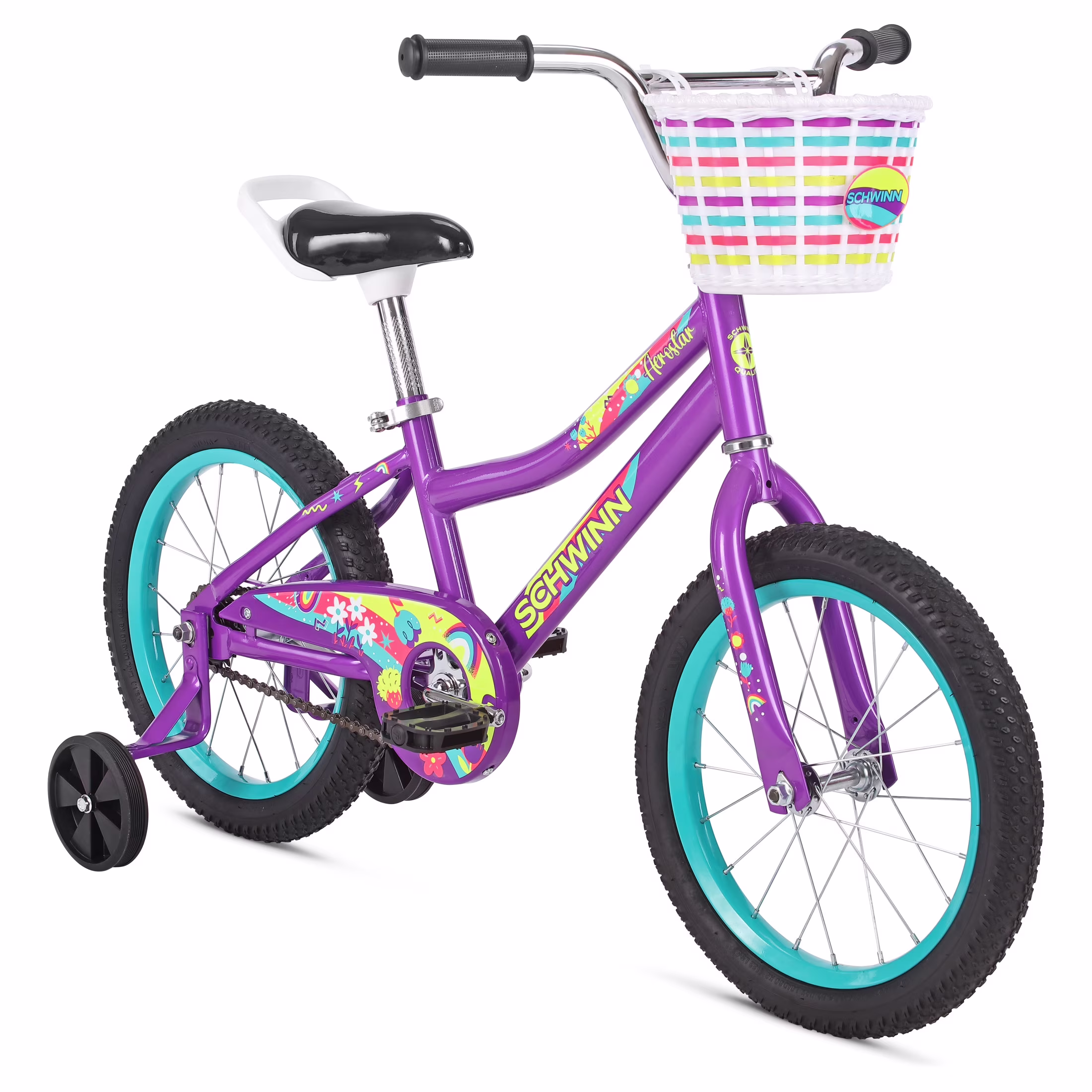 Schwinn Aerostar 16-in. Children's Bike, Ages 3-7 Years, Purple Bicycle - Image 4