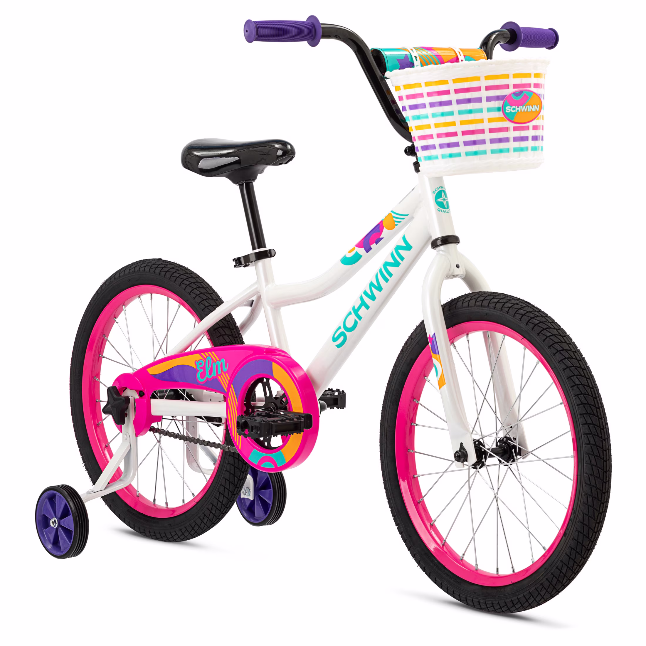 Schwinn Elm Kids Bike, 18- Inch Wheel, Single Speed, Ages 6-9, White - Image 3