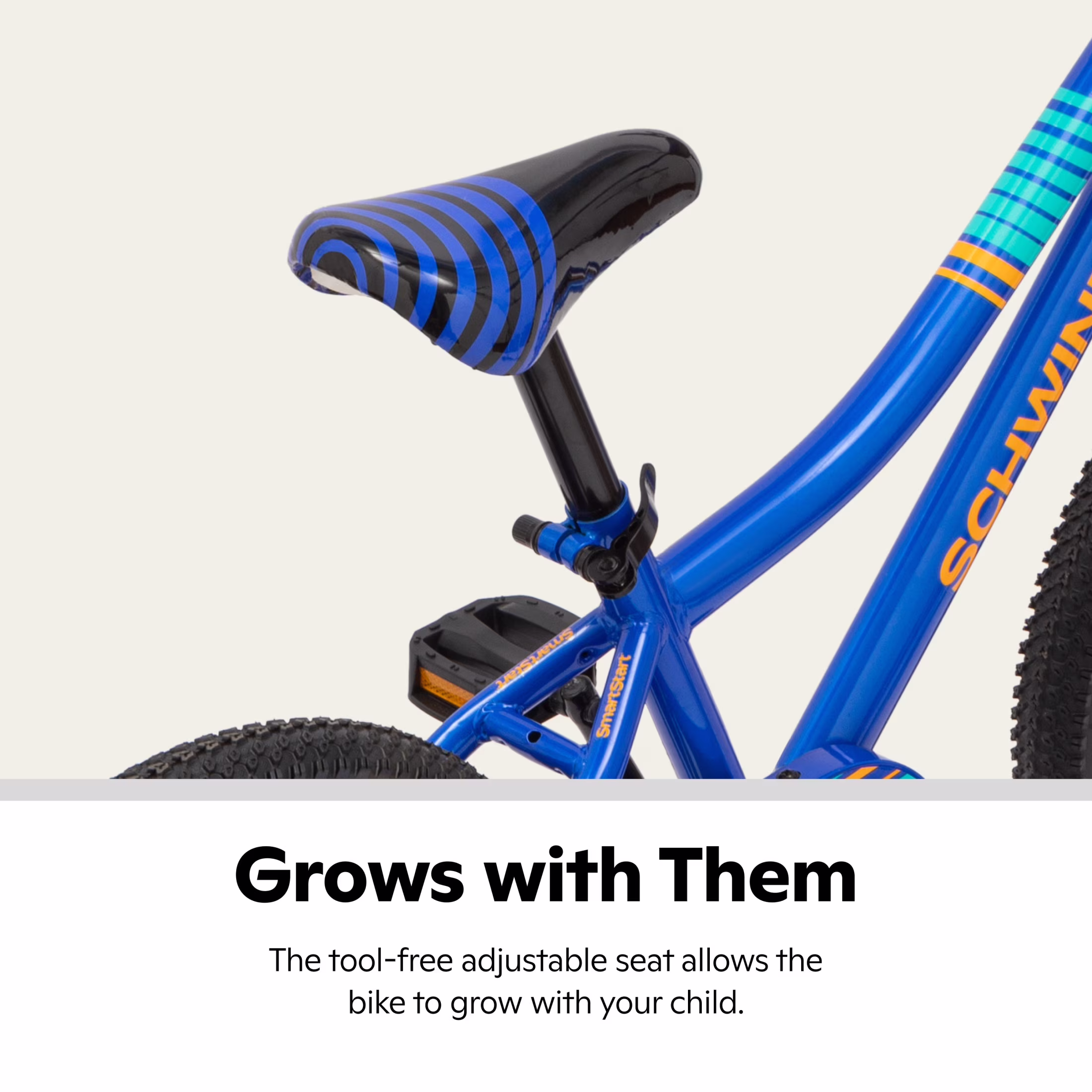 Schwinn Firehawk Kids Bike with Training Wheels, 16-Inch Wheels, Ages 3-7, Blue - Image 2