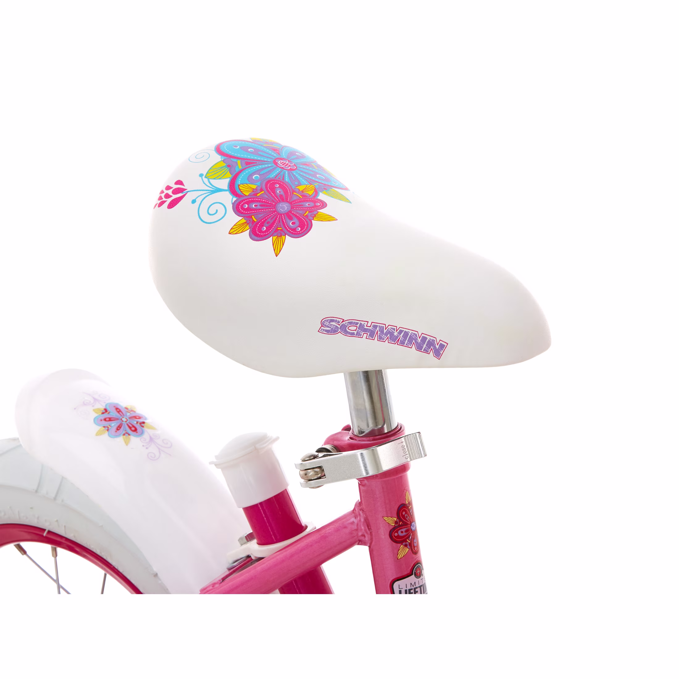 Schwinn Petunia Steerable Toddler Bike with Training Wheels, 12 Inch Wheel, Ages 2-4, Pink - Image 2