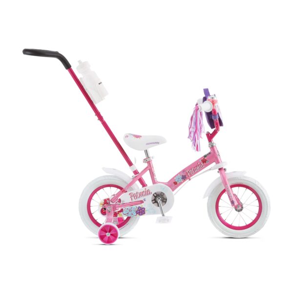Schwinn Petunia Steerable Toddler Bike with Training Wheels, 12 Inch Wheel, Ages 2-4, Pink