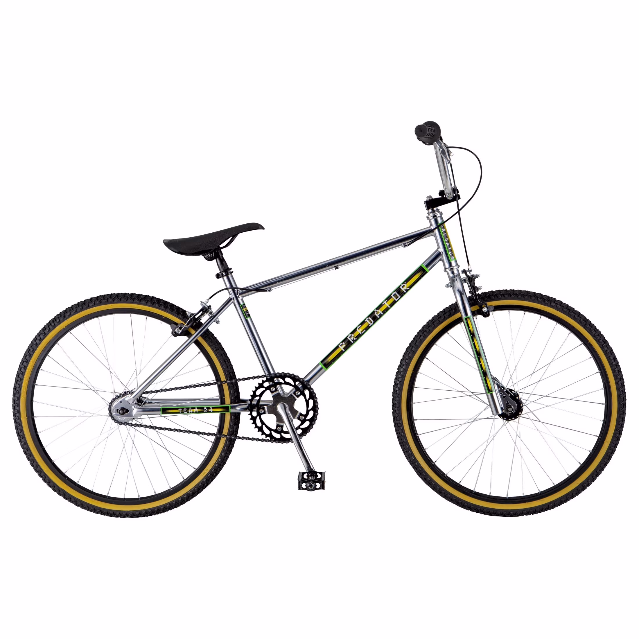 Schwinn Predator Team 24 BMX Bike, Classic 1983 Design, 24-Inch Wheels, Chrome