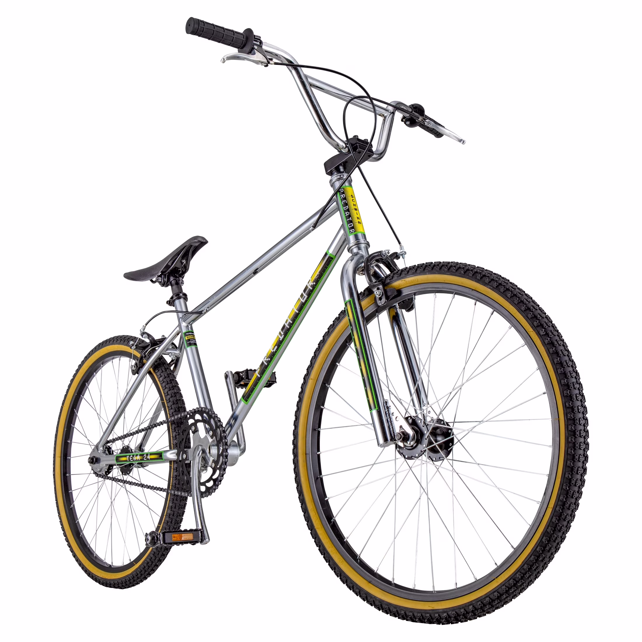 Schwinn Predator Team 24 BMX Bike, Classic 1983 Design, 24-Inch Wheels, Chrome - Image 4