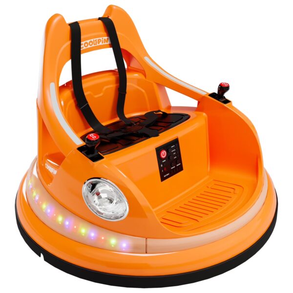 Shininglove 12V Remote Control Only Bumper Car for Kids Toddlers, Battery Powered Ride On Toy Car with Music, Flashing Lights, Gifts for 3-8 Year Old Boys Girls, Orange
