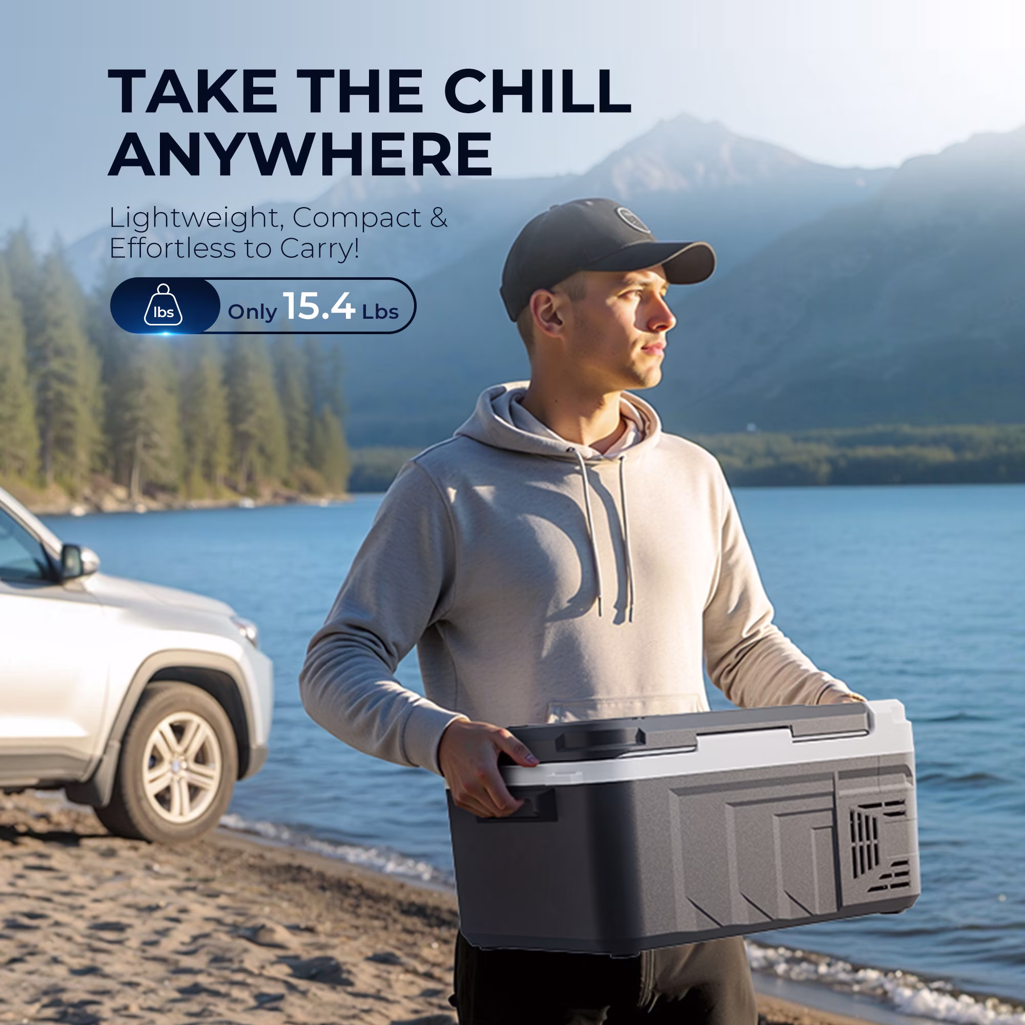 Simzlife 12 Volt Refrigerator, 11 Quart (10L) Car Fridge, Car Refrigerator -4℉~68℉, Portable Freezer for RV, Camping, Travel - Image 4