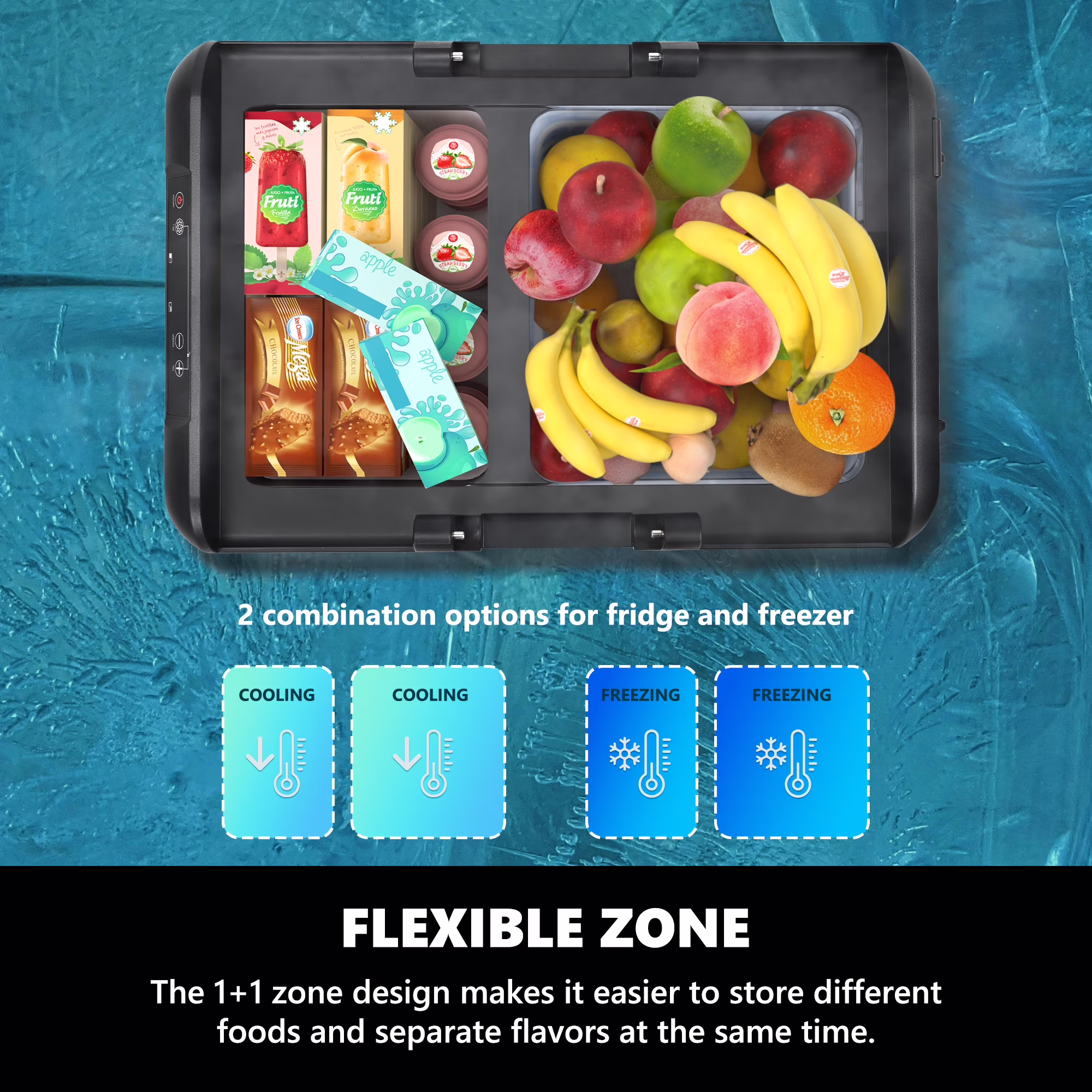 Simzlife 12 Volt Refrigerator, 19QT(18L) Portable Car Refrigerator, -4℉~68℉, 12/24V DC & 110-240V AC, Mini Fridge for RV Camping, Travel, Truck, Home, Black - Image 5