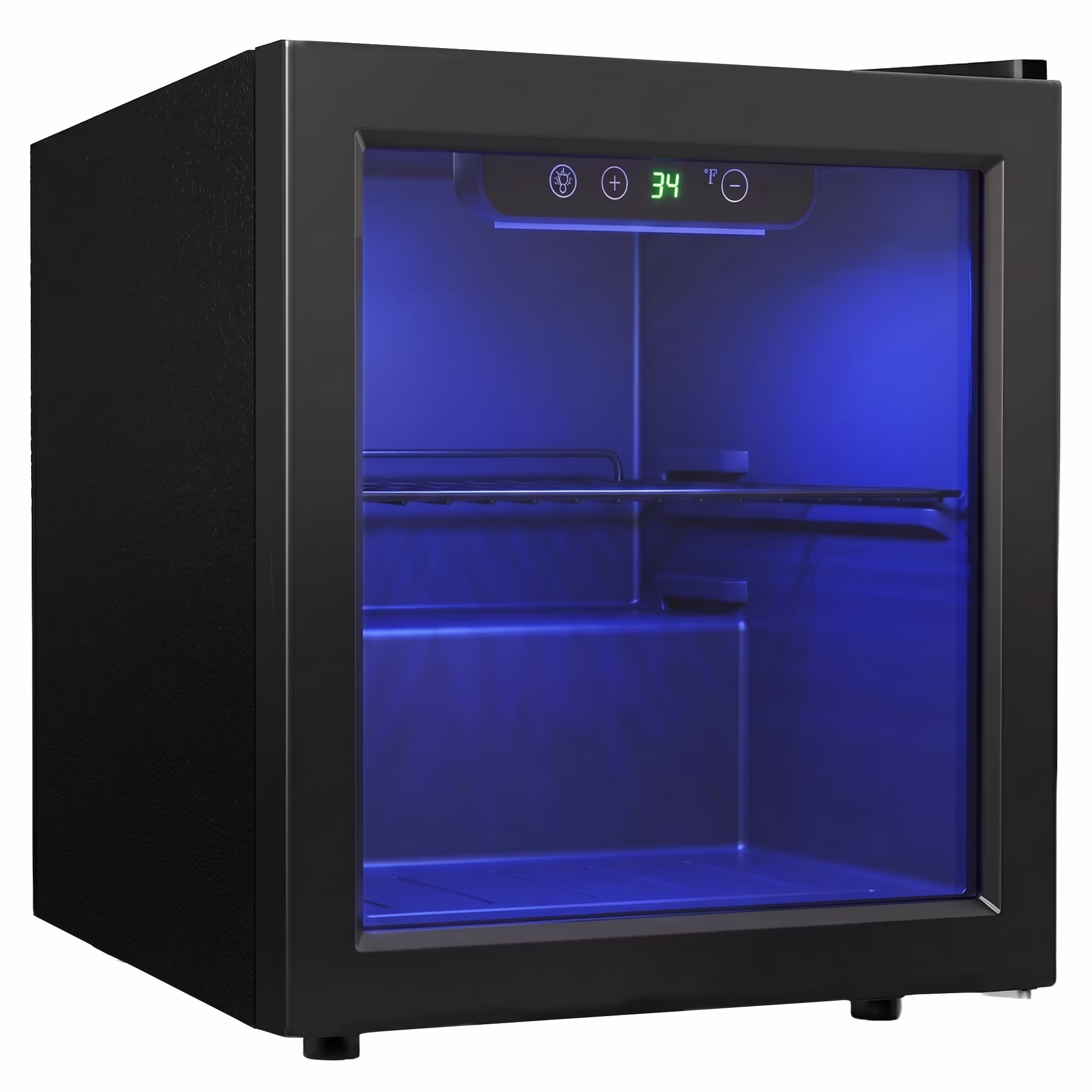 Simzlife 55 Cans Mini Beverage Refrigerator & Portable Beverage Cooler with Glass Door, Mini Fridge for Home/Office/Bar,Black - Image 2