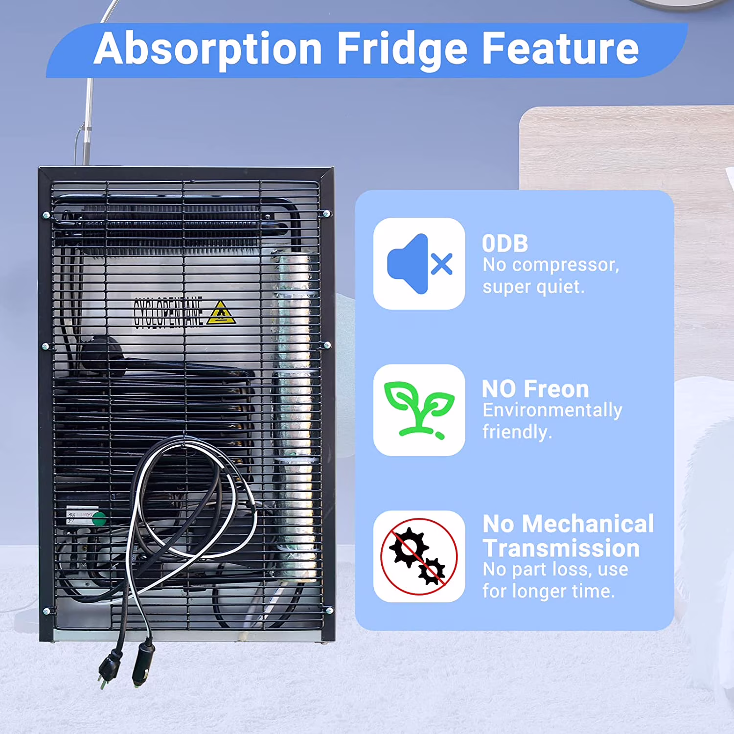 Smad 1.7 cu ft 12V/110V Truck Refrigerator Dometic RV Camper Fridge Car Cooler - Image 2