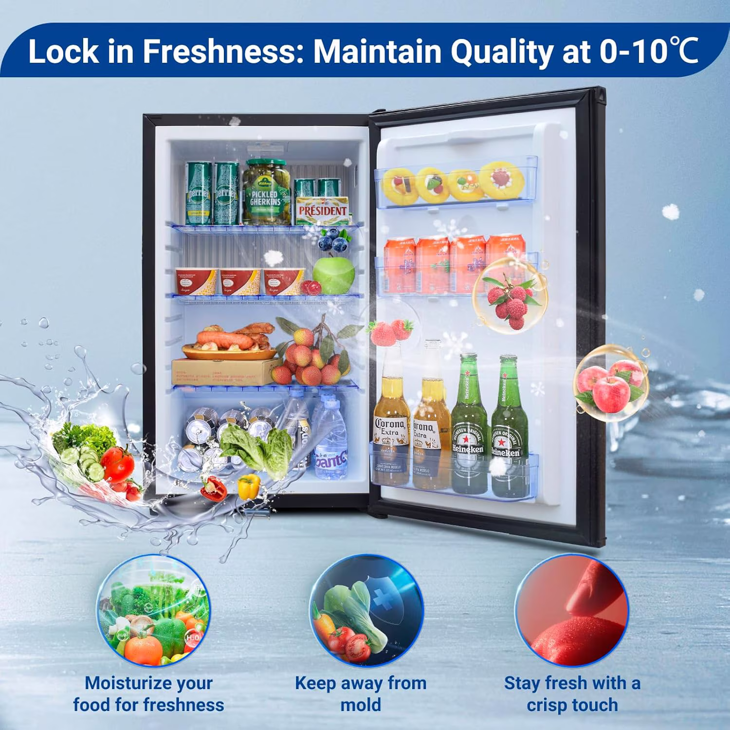Smad 1.7 cu ft 12V/110V Truck Refrigerator Dometic RV Camper Fridge Car Cooler - Image 3
