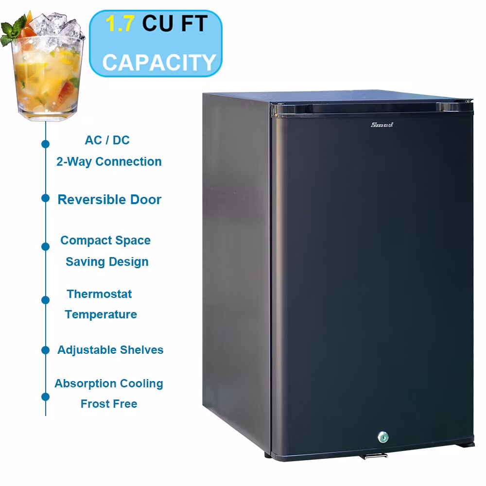 SMAD 12V RV Refrigerator Truck Mini Fridge AC / DC Compact Silent 1.7 Cu ft Lock - Image 5