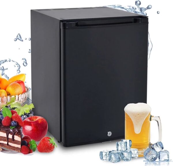 Smad Compact Mini Fridge 1.4 Cu ft Quiet Absorption Refrigerator with Lock 40L Truck Fridge 110V/12V