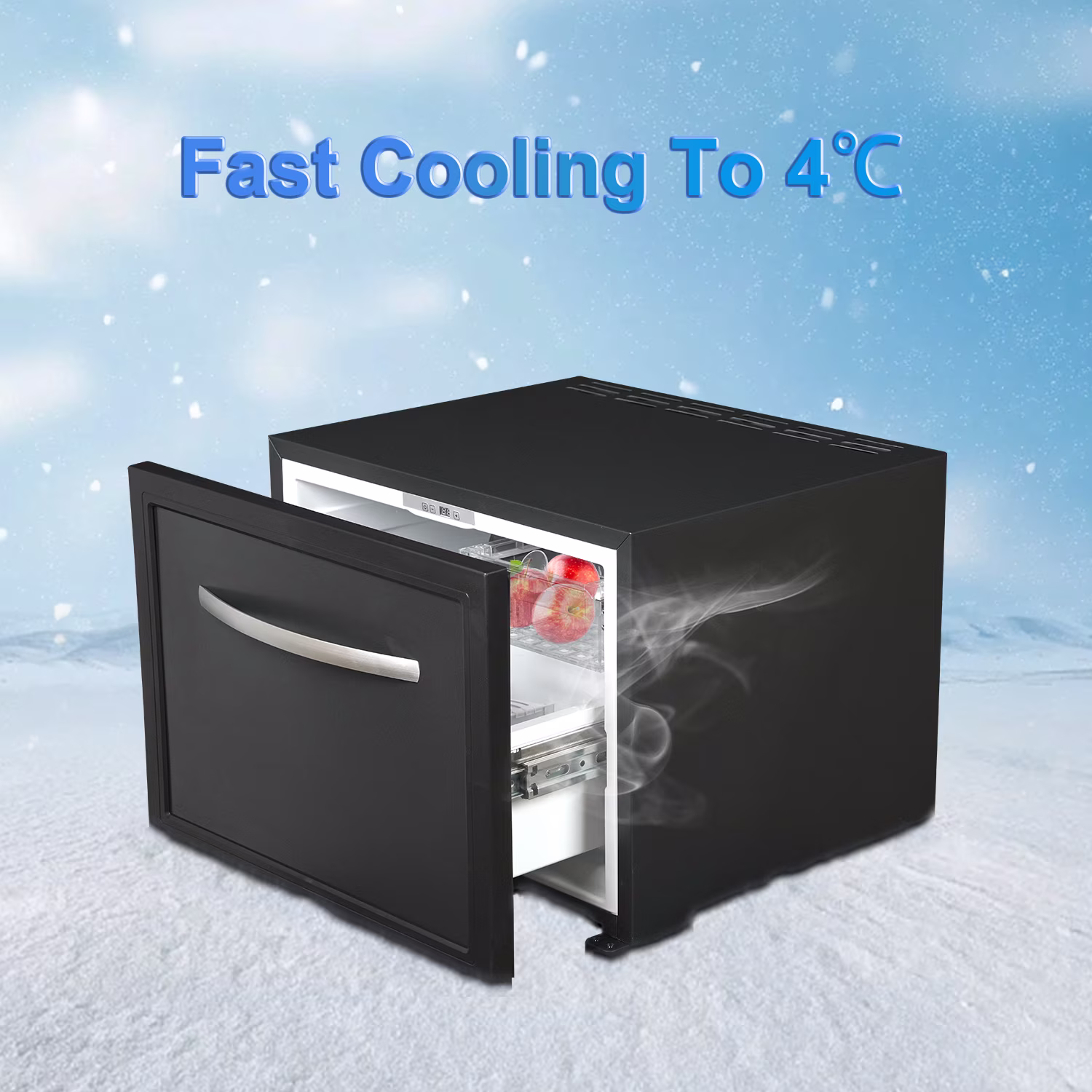 Smad Drawer RV Refrigerator 12V Truck Cooler AC DC Fridge Hotel 1.7 cu ft Quiet - Image 2