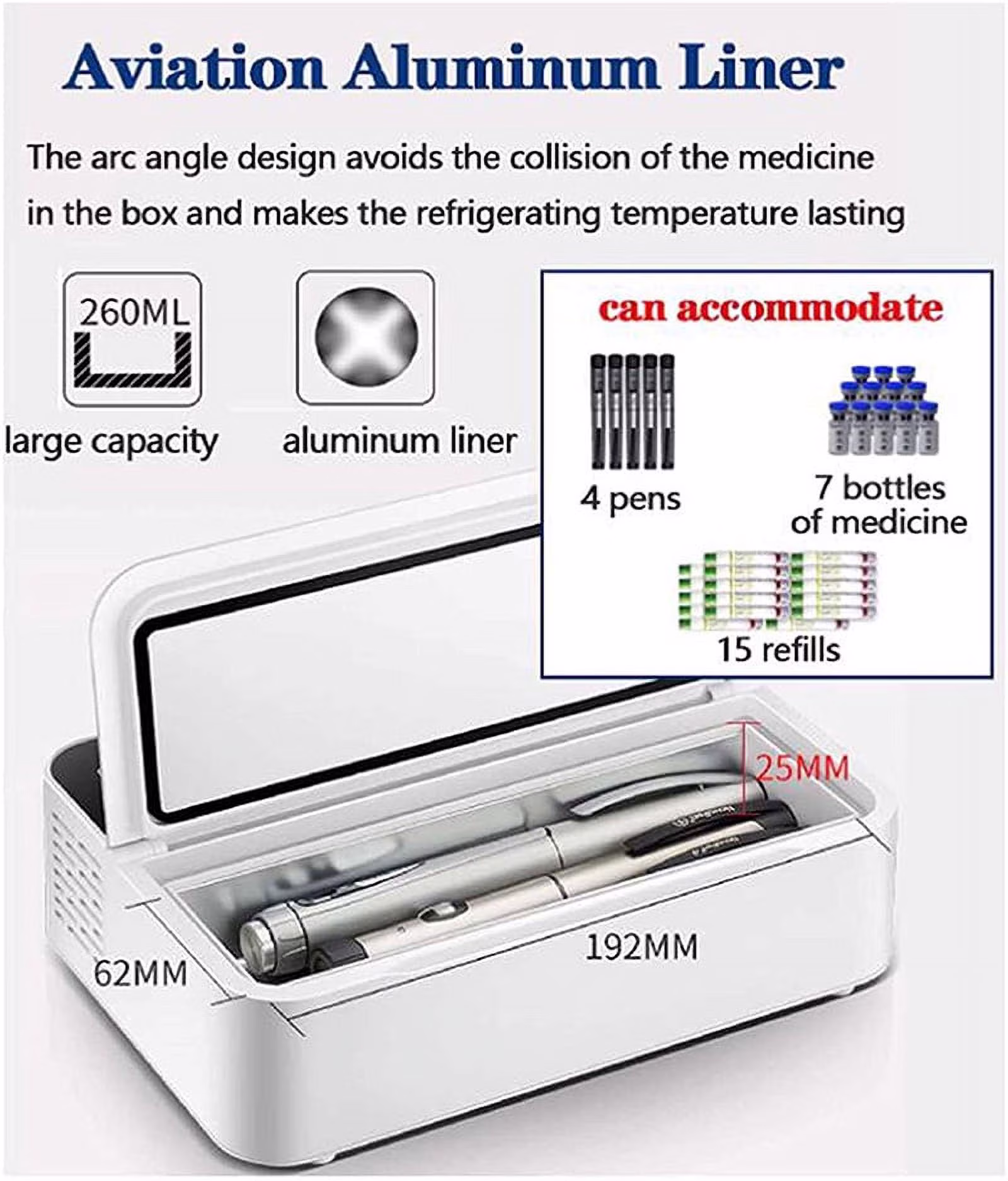 Small Fridge Cooler Insulin Cooler Case USB Mini Refrigerator Portable Insulin Bag - Image 2