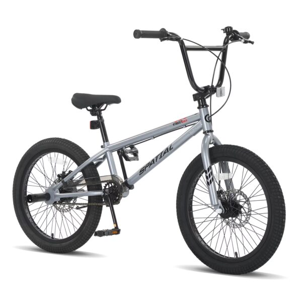 SPATIAL 20" BMX Bicycle,Fits Rider for 4'3" - 5'4", Dual Disc Brakes BMX Bikes,2 Pegs Single Speed Bike