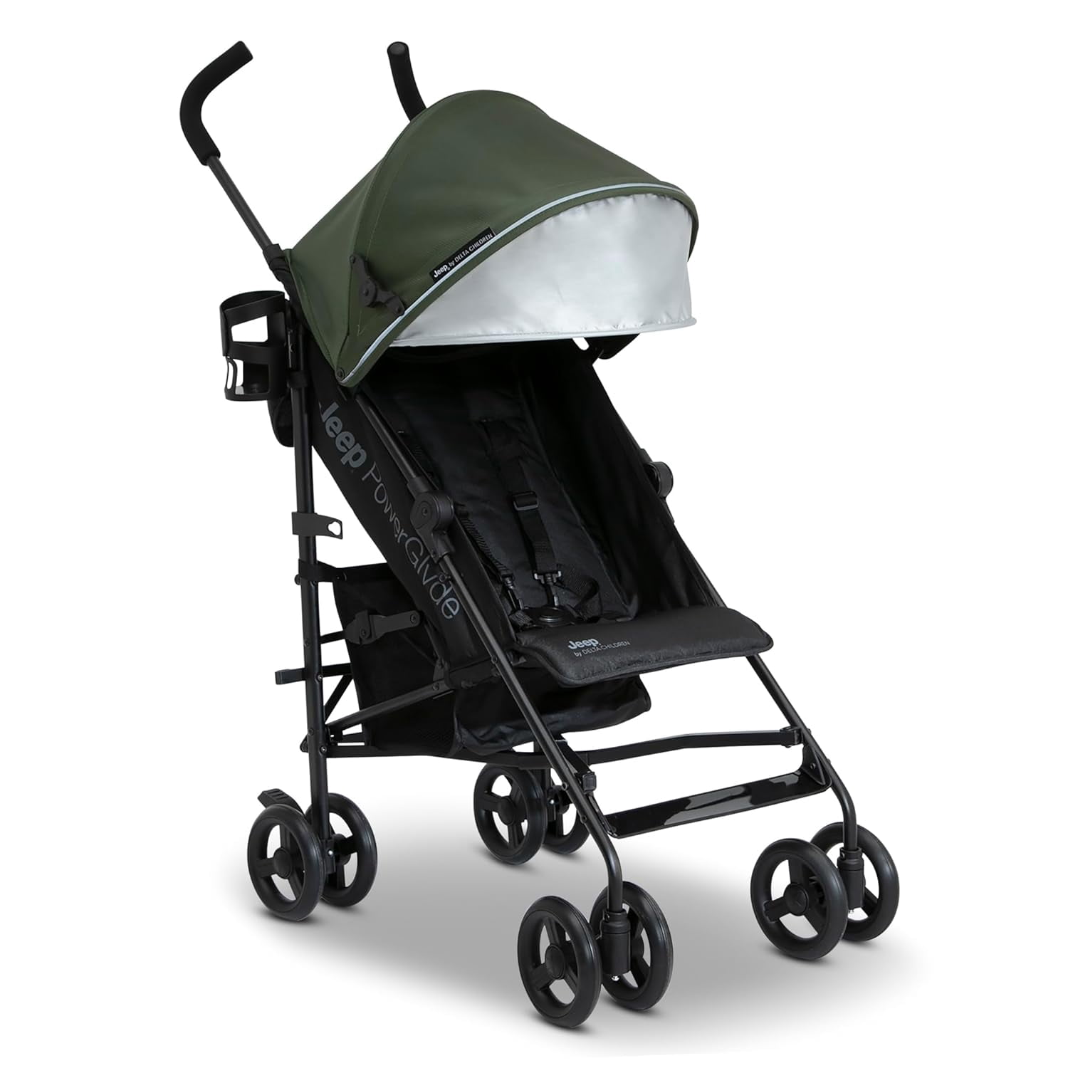Stroller by Children Lightweight Travel Stroller with Smoothest Ride & Compact Fold, 3-Position Recline, Extra Large Storage Basket, Olive Green