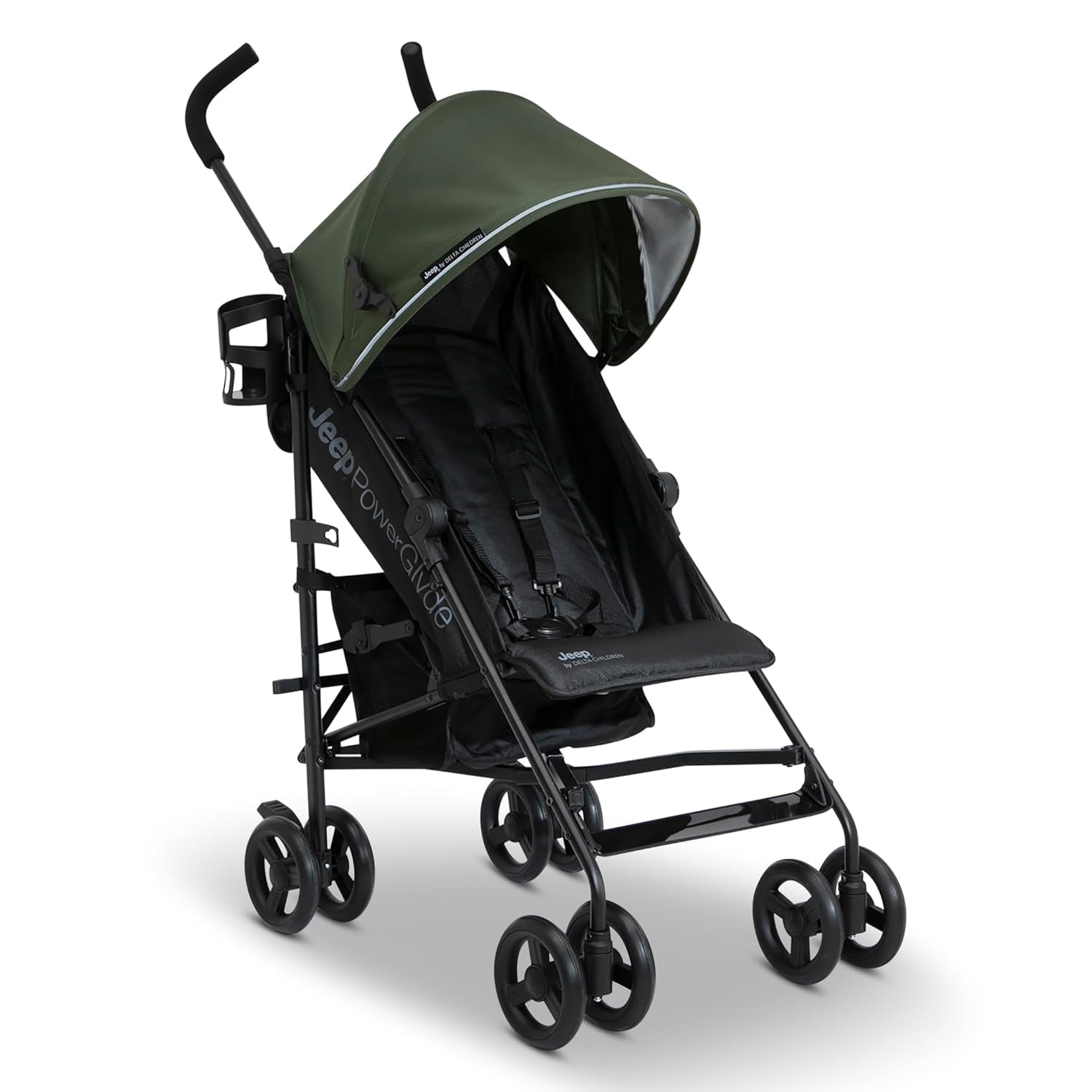 Stroller by Children Lightweight Travel Stroller with Smoothest Ride & Compact Fold, 3-Position Recline, Extra Large Storage Basket, Olive Green - Image 4