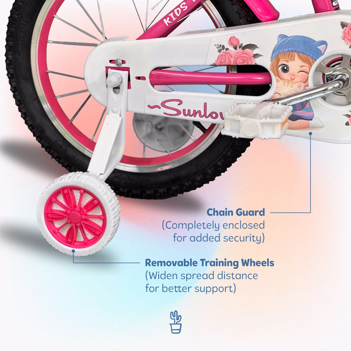 Sunloverr Kids 12 Inch Bicycle for Girls Ages 3-5 Years - Image 4