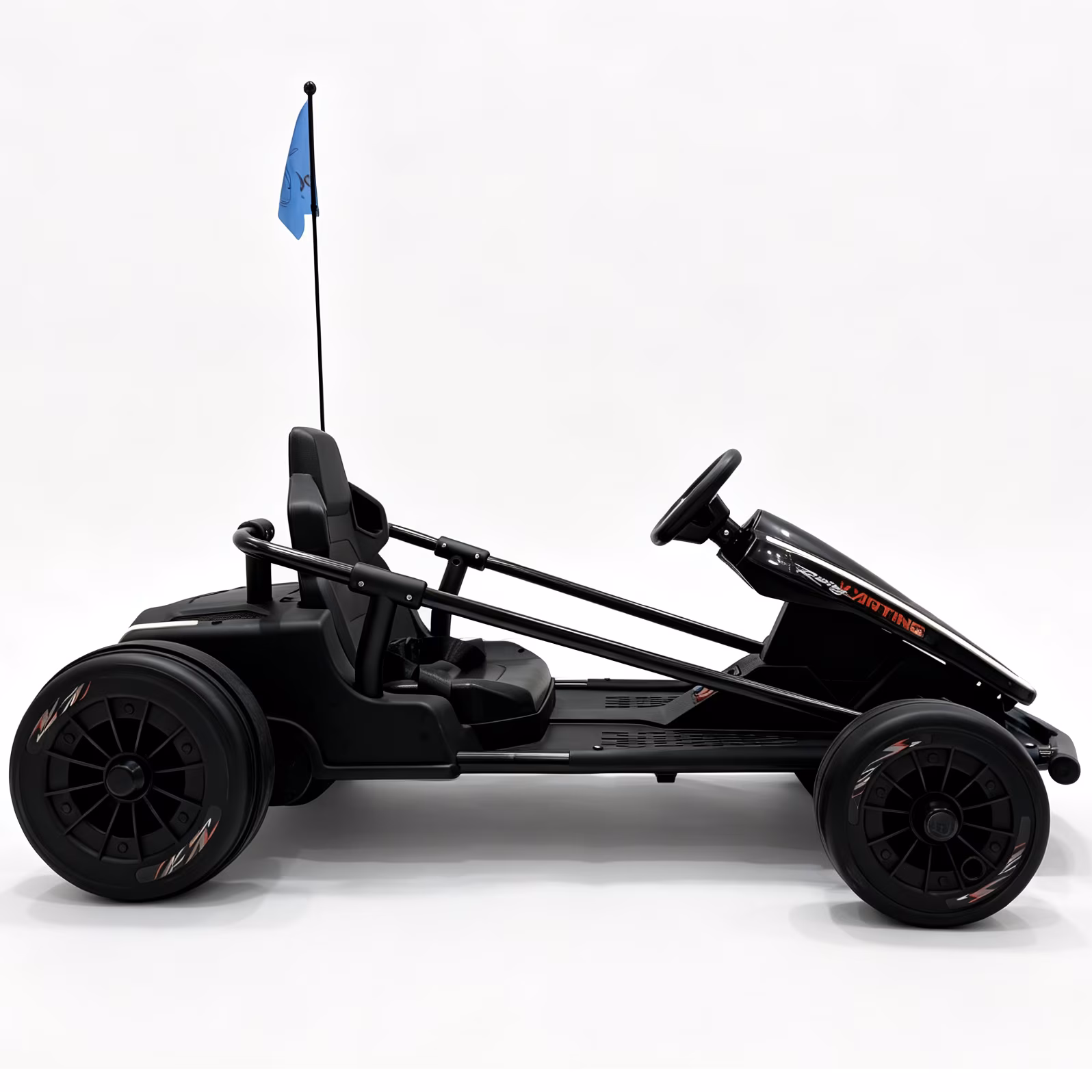 Sunnyfree 24 Volt Ride on Toys for Kids, 14Ah Electric Go Kart with Remote Control, 5–10 MPH, Drift Function, 2×200W Motors, Bluetooth Music, LED Lights, Seat Belt, Black - Image 3