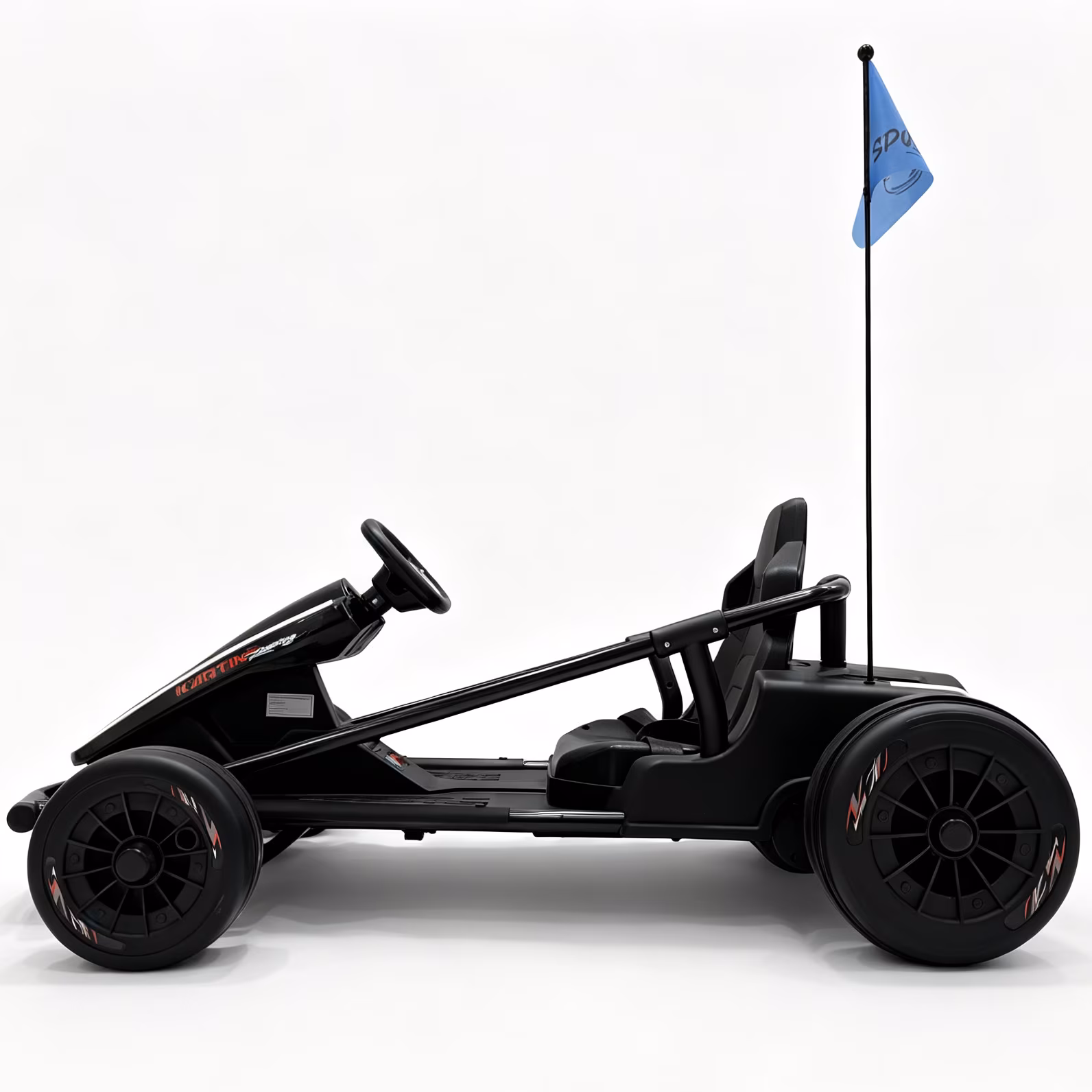 Sunnyfree 24 Volt Ride on Toys for Kids, 14Ah Electric Go Kart with Remote Control, 5–10 MPH, Drift Function, 2×200W Motors, Bluetooth Music, LED Lights, Seat Belt, Black - Image 2
