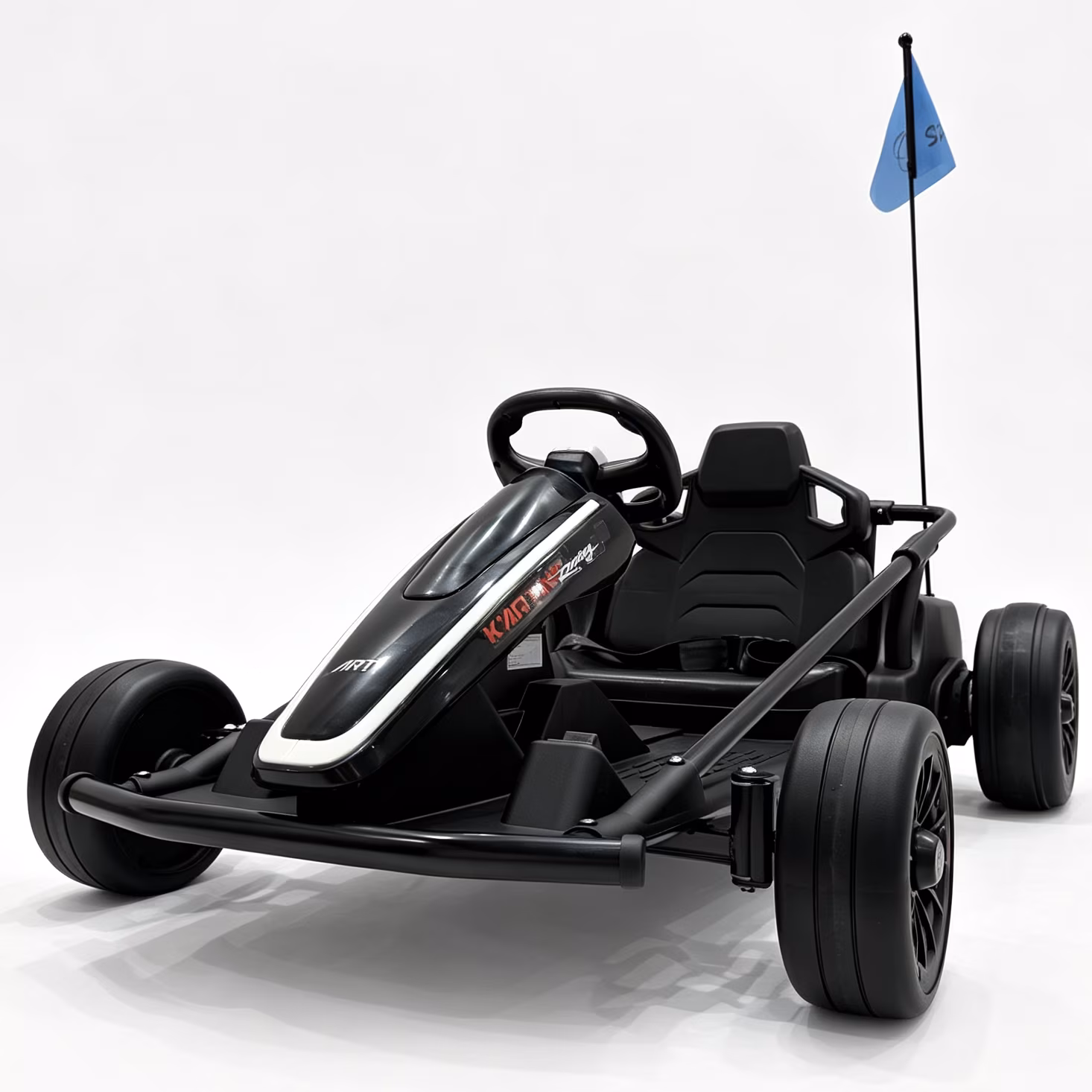 Sunnyfree 24 Volt Ride on Toys for Kids, 14Ah Electric Go Kart with Remote Control, 5–10 MPH, Drift Function, 2×200W Motors, Bluetooth Music, LED Lights, Seat Belt, Black - Image 4