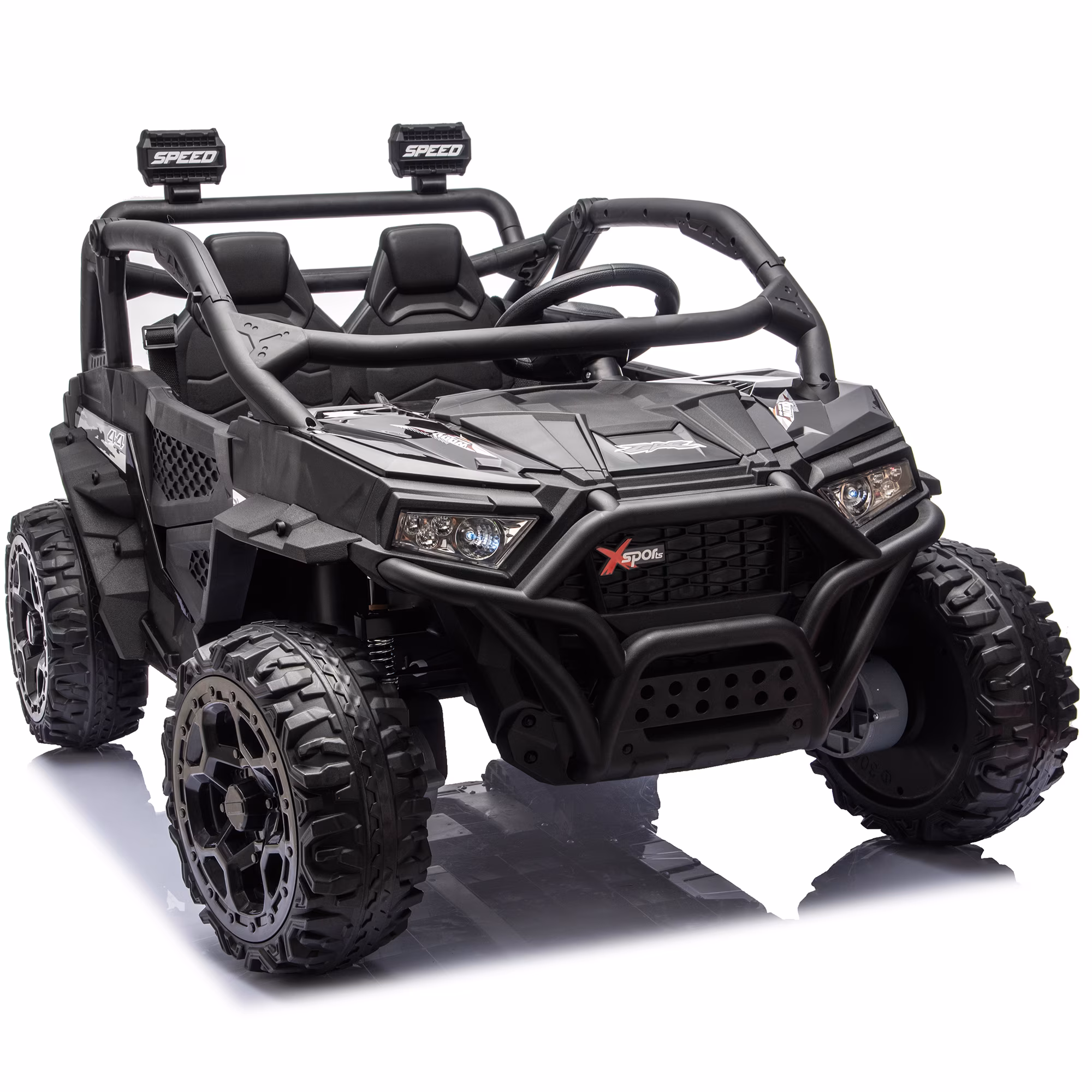 Sunnyfree 24 Volt Ride on Toys for Kids, 4WD 2 Seater Electric UTV Ride on Car with 800W Powerful Motors, Remote Control, Power Car Wheels, Four-Wheel Suspension, Bluetooth Music, LED Lights, Black - Image 2