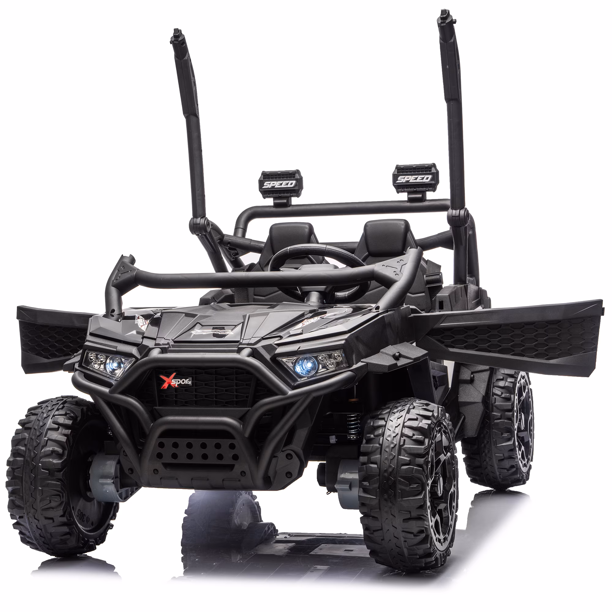 Sunnyfree 24 Volt Ride on Toys for Kids, 4WD 2 Seater Electric UTV Ride on Car with 800W Powerful Motors, Remote Control, Power Car Wheels, Four-Wheel Suspension, Bluetooth Music, LED Lights, Black - Image 3