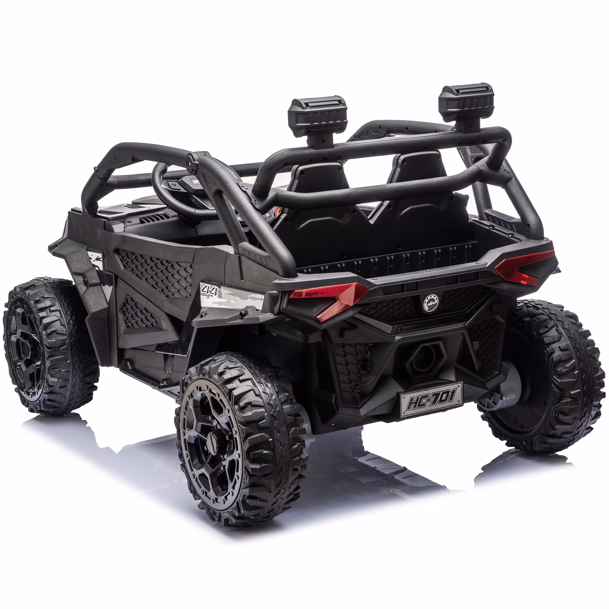 Sunnyfree 24 Volt Ride on Toys for Kids, 4WD 2 Seater Electric UTV Ride on Car with 800W Powerful Motors, Remote Control, Power Car Wheels, Four-Wheel Suspension, Bluetooth Music, LED Lights, Black - Image 5