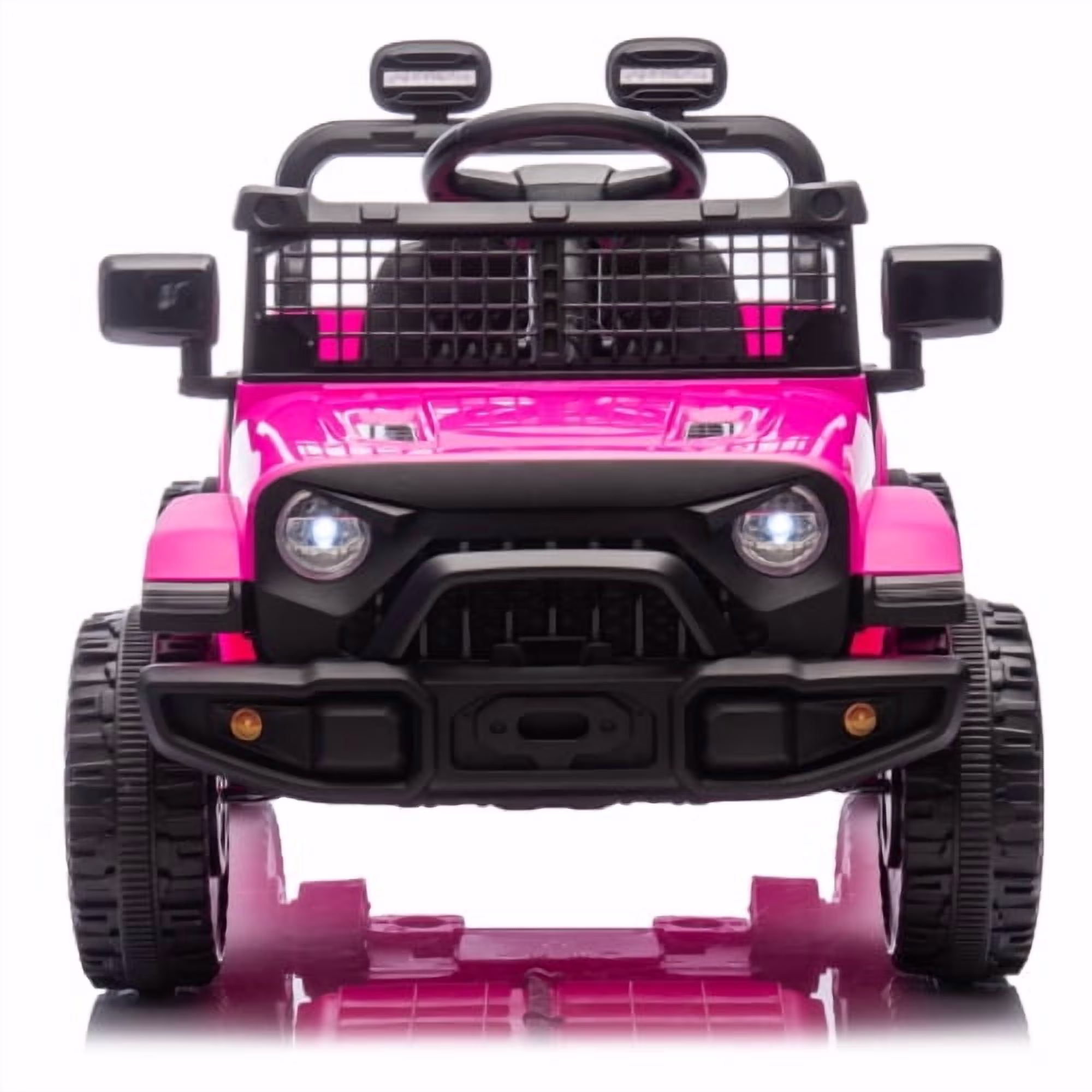 Sunnyfree 24V 2 Seater Kids Ride on Truck with Remote Control, Electric Battery Powered Toys Car w/ 4 Wheels Spring Suspension, LED Lights, Bluetooth Music, Pink - Image 4