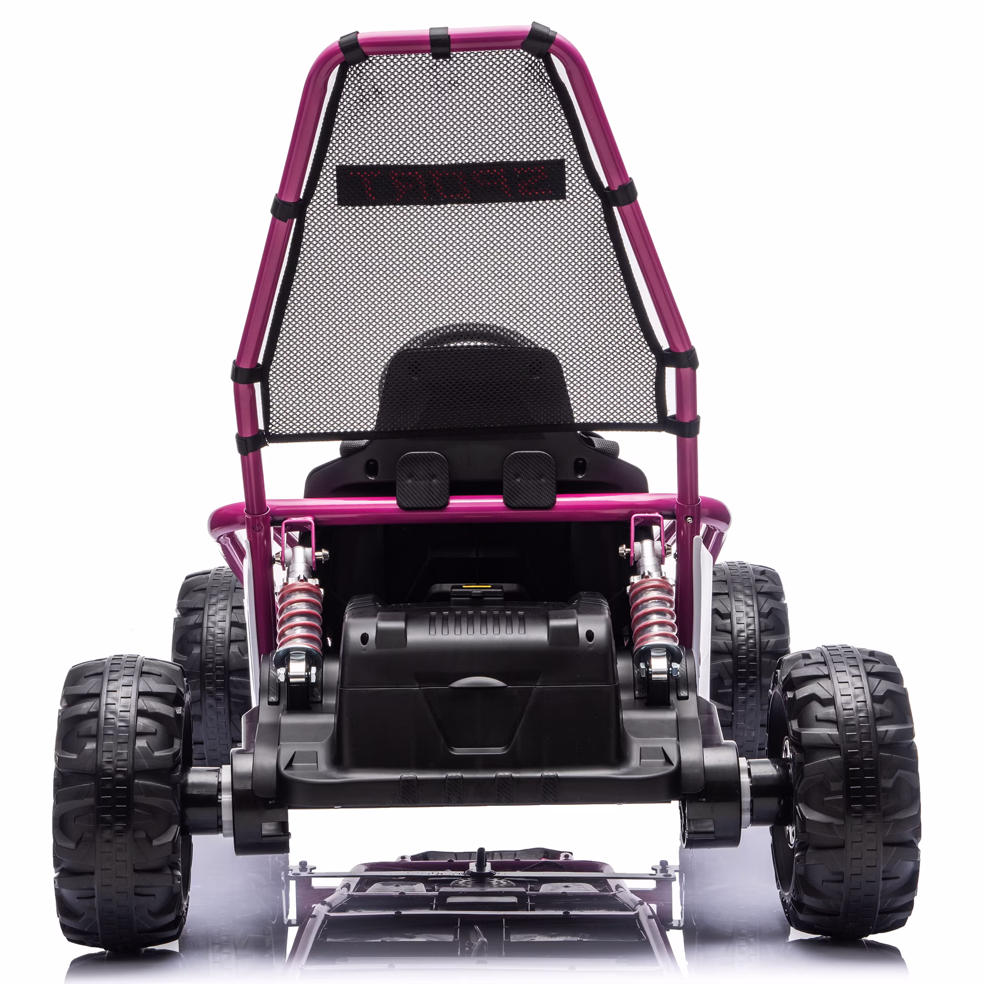 Sunnyfree 24V Drift Go Kart for Kids Ages 6+, 400W Electric Ride On Car with Rear Suspension, Bluetooth Music, LED Lights, Up to 8.5MPH, Pink - Image 4