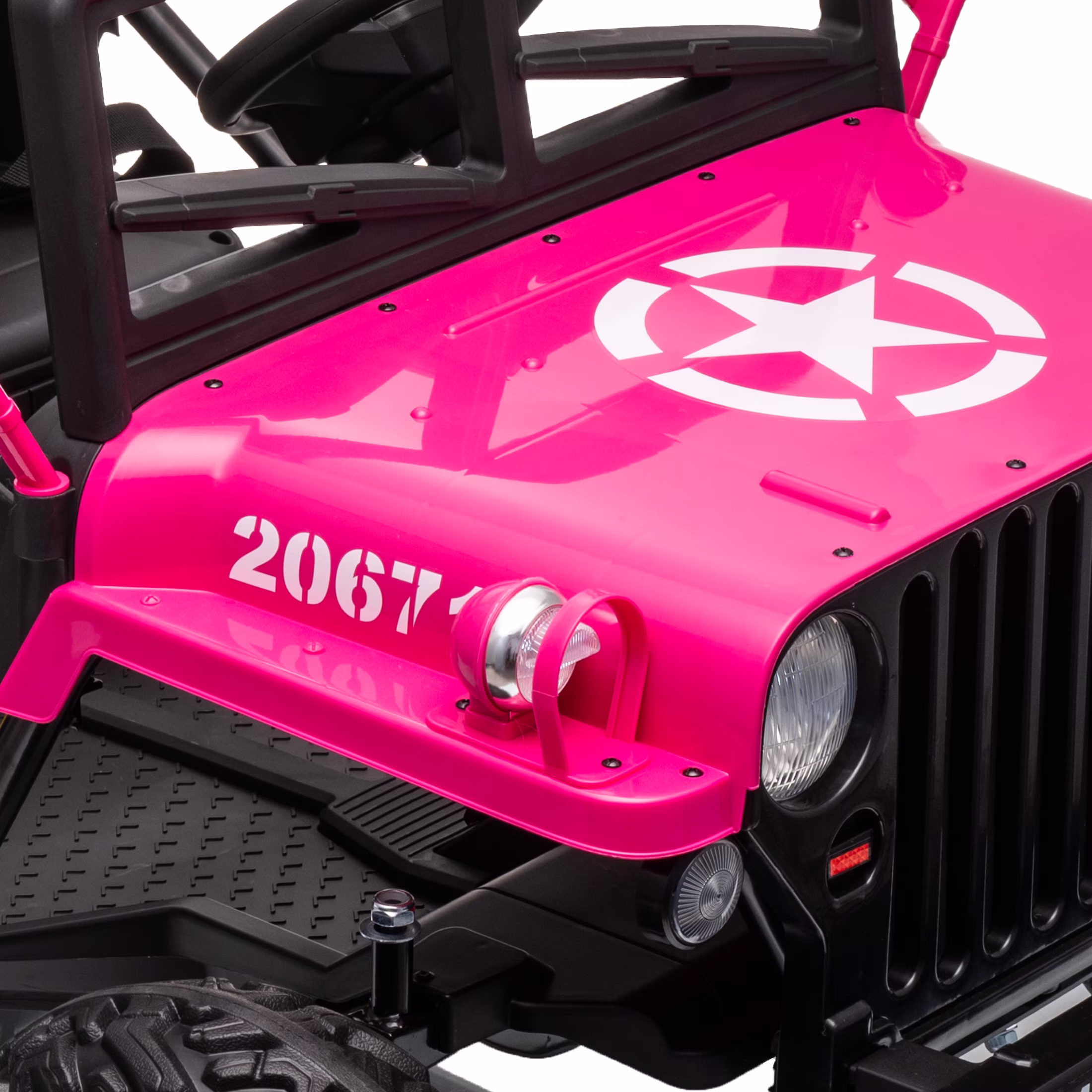 Sunnyfree 36V 2 Seater Ride On Toys for Big Kids, Up to 9 MPH, EVA Tires Power Car Wheels w/Metal Frame, 4-Wheel Suspension, Bluetooth, Rose - Image 4