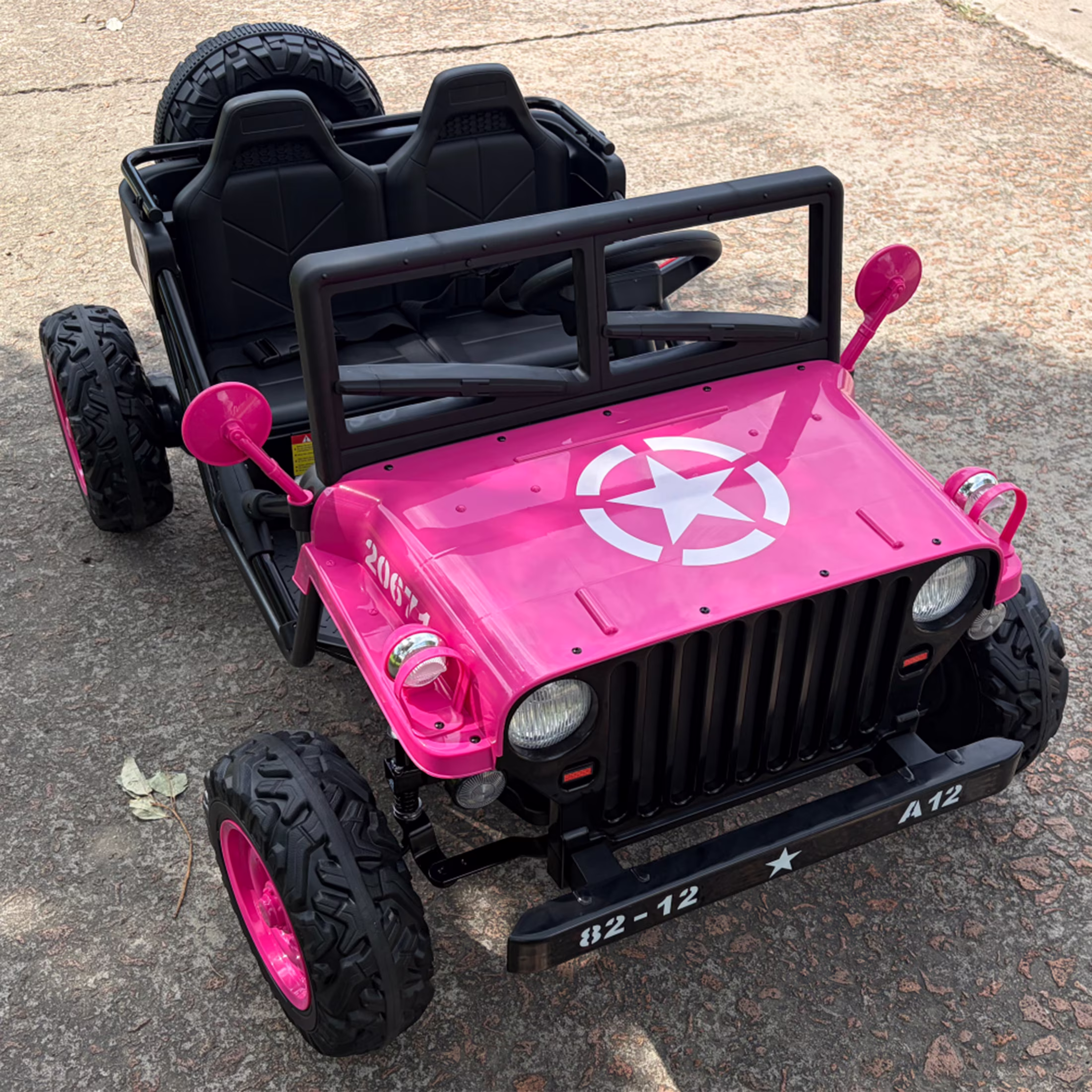 Sunnyfree 36V 2 Seater Ride On Toys for Big Kids, Up to 9 MPH, EVA Tires Power Car Wheels w/Metal Frame, 4-Wheel Suspension, Bluetooth, Rose - Image 3