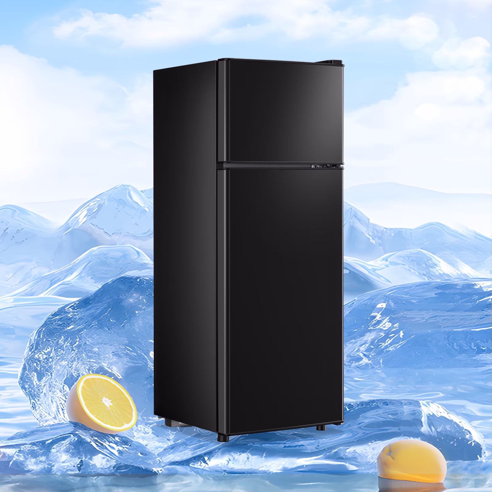 TACOOL Apartment Size Mini Fridge Dual Door 2.65Cu.ft Dorm Refrigerator, Black, New - Image 5