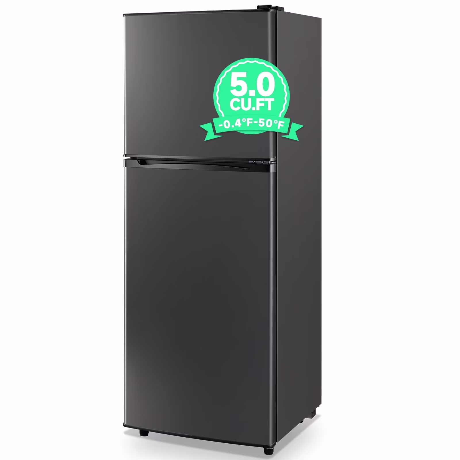 TACOOL5.0 Cu.ft Small Refrigerator Mini Fridge for Bedroom Drink Holder Large Capacity Suit for Home, Apartment, Office Dark Grey