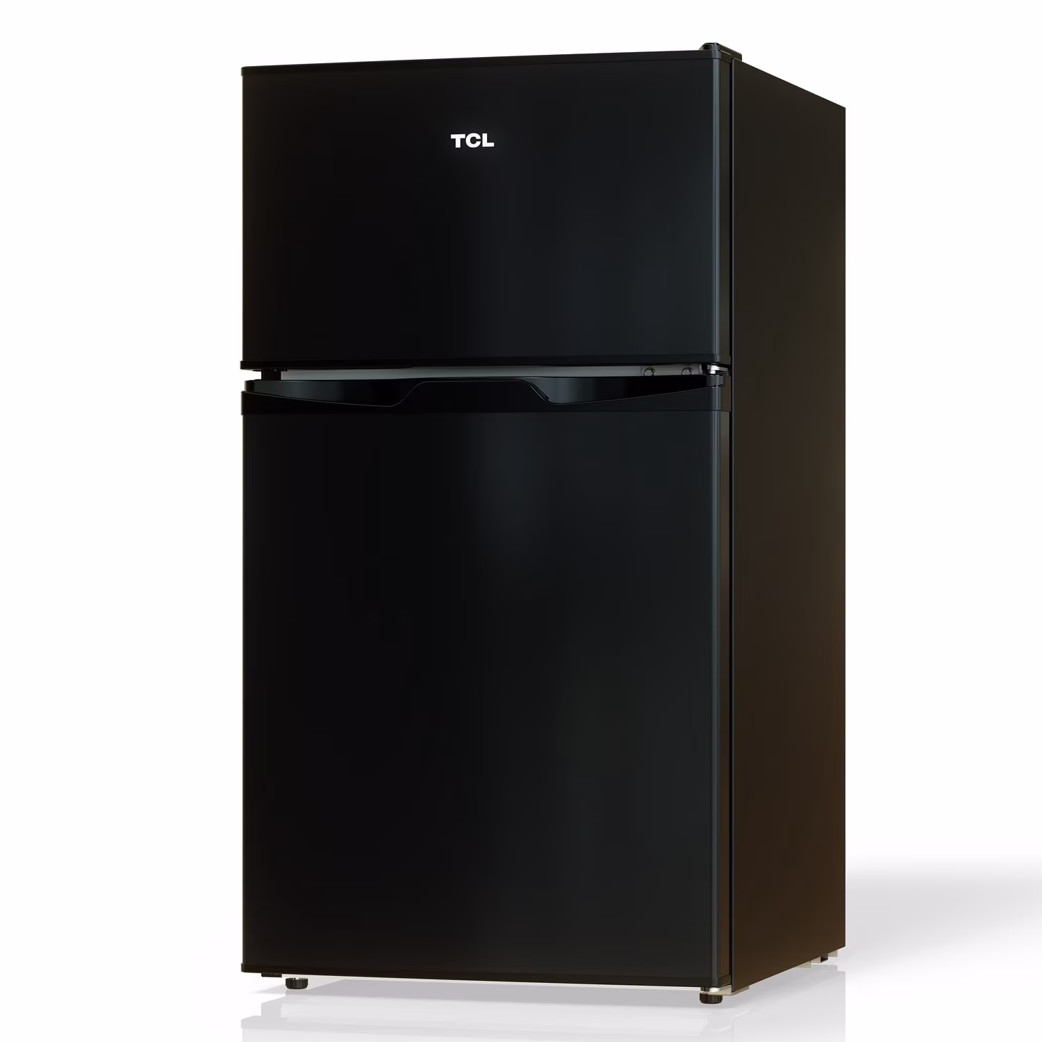 TCL Black Compact Two-Door Refrigerator with Freezer for Dorm, Office & Garage, 3.1 Cu.
