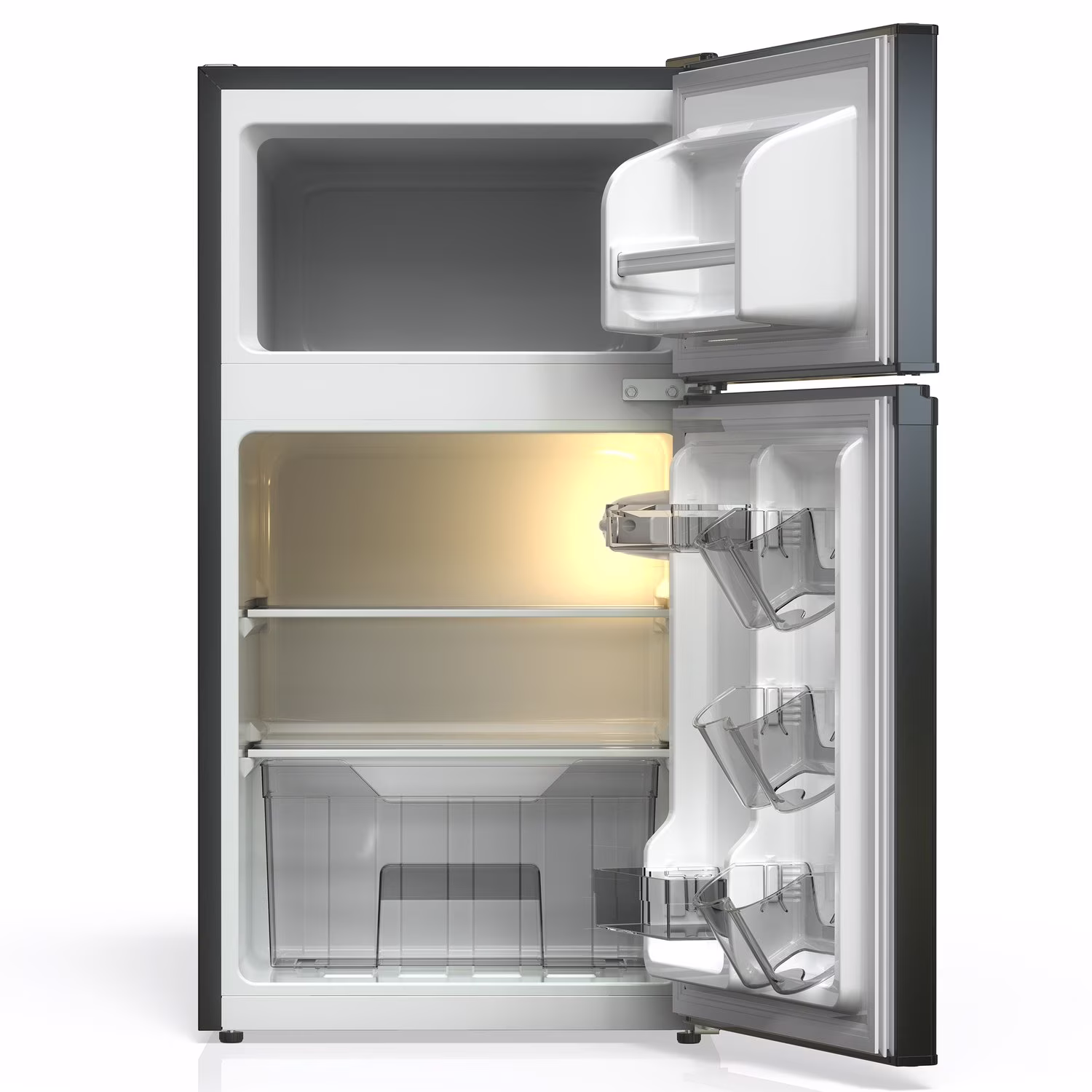 TCL Black Compact Two-Door Refrigerator with Freezer for Dorm, Office & Garage, 3.1 Cu. - Image 5