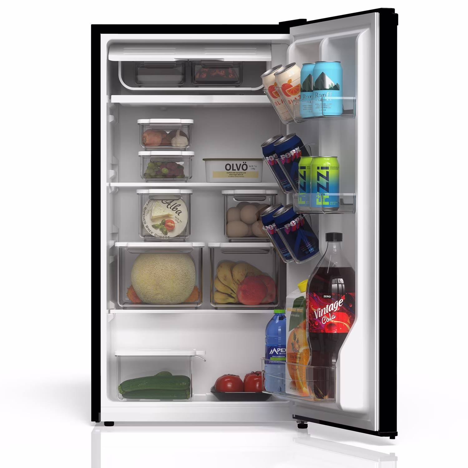 TCL Black Single Door Compact Refrigerator without Freezer for Dorm, Office & Garage, 3.1 Cu. Ft. - Image 2