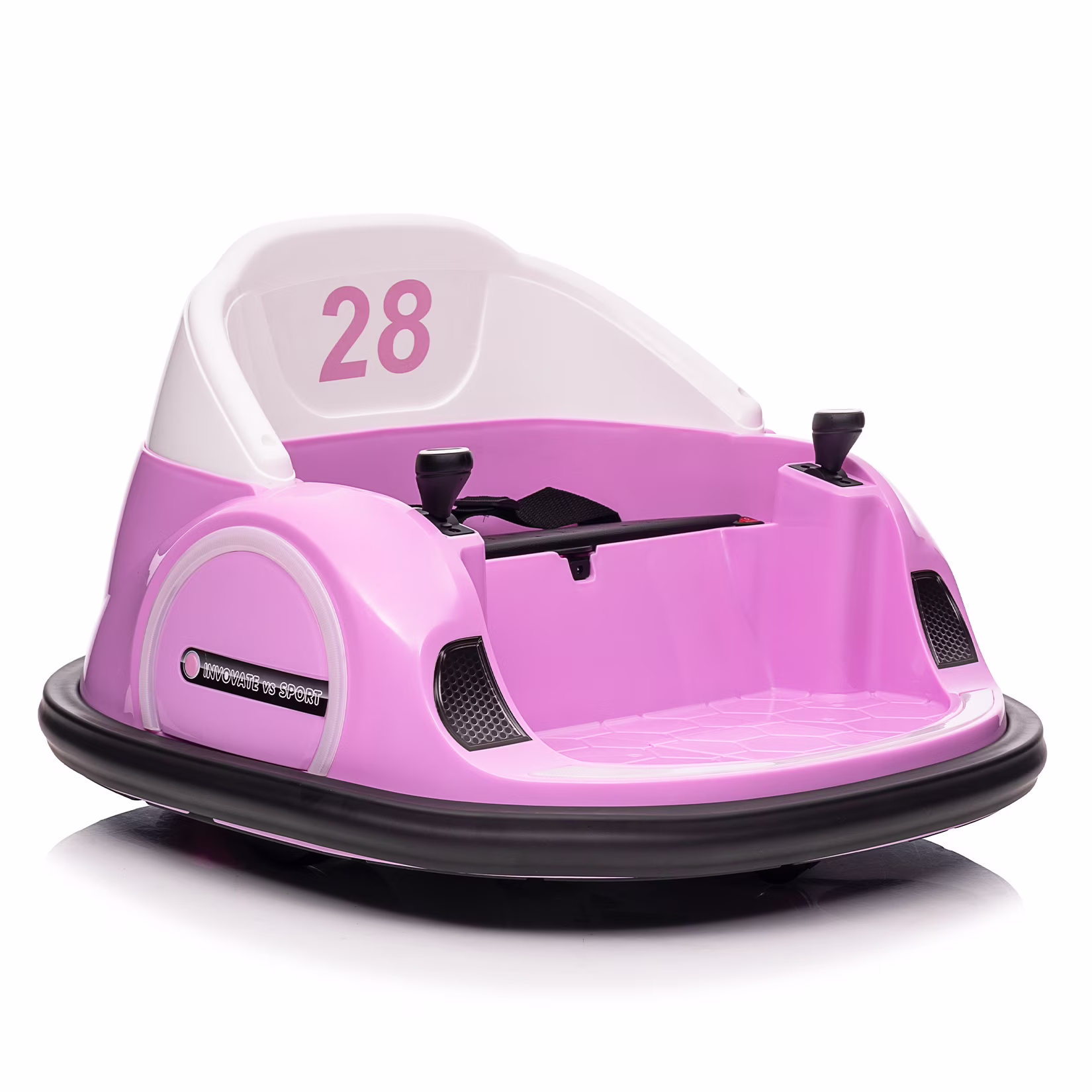 Telyswee 12V Ride On Bumper Car for Kids Ride on Toy Gifts Toddlers Electric Bumping Car with Remote Control, Battery Display, 360 Degree Spin, LED Lights, Music