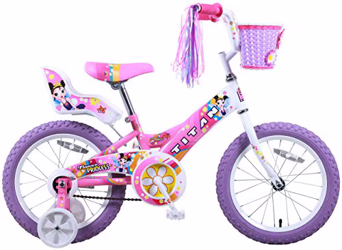 Titan Girls BMX Bike 16 Inch Wheels Ages 4 to 7 with Training Wheels and Doll Basket - Image 4