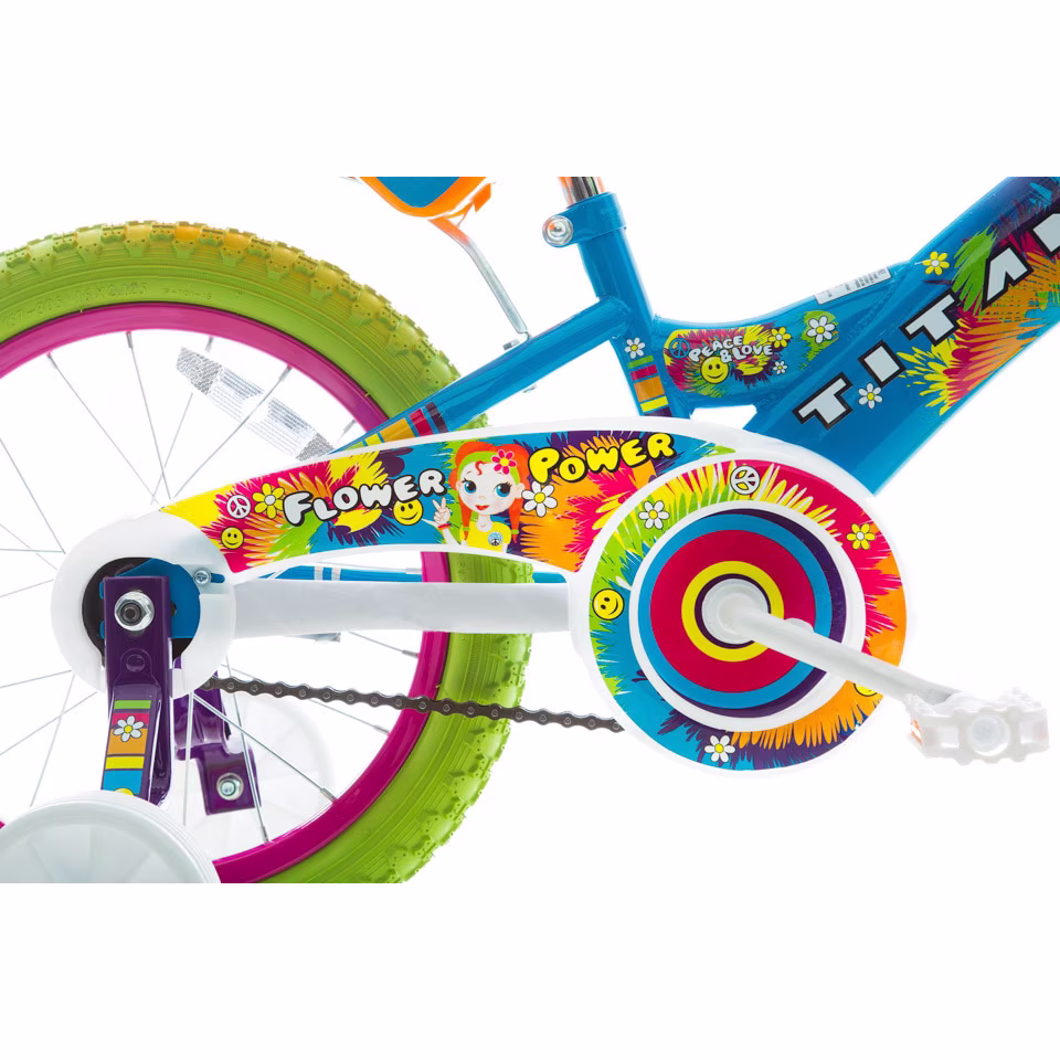 Titan Girls BMX Bike for Kids Ages 4 to 7 with 16 Inch Wheels Training Wheels and Basket - Image 5