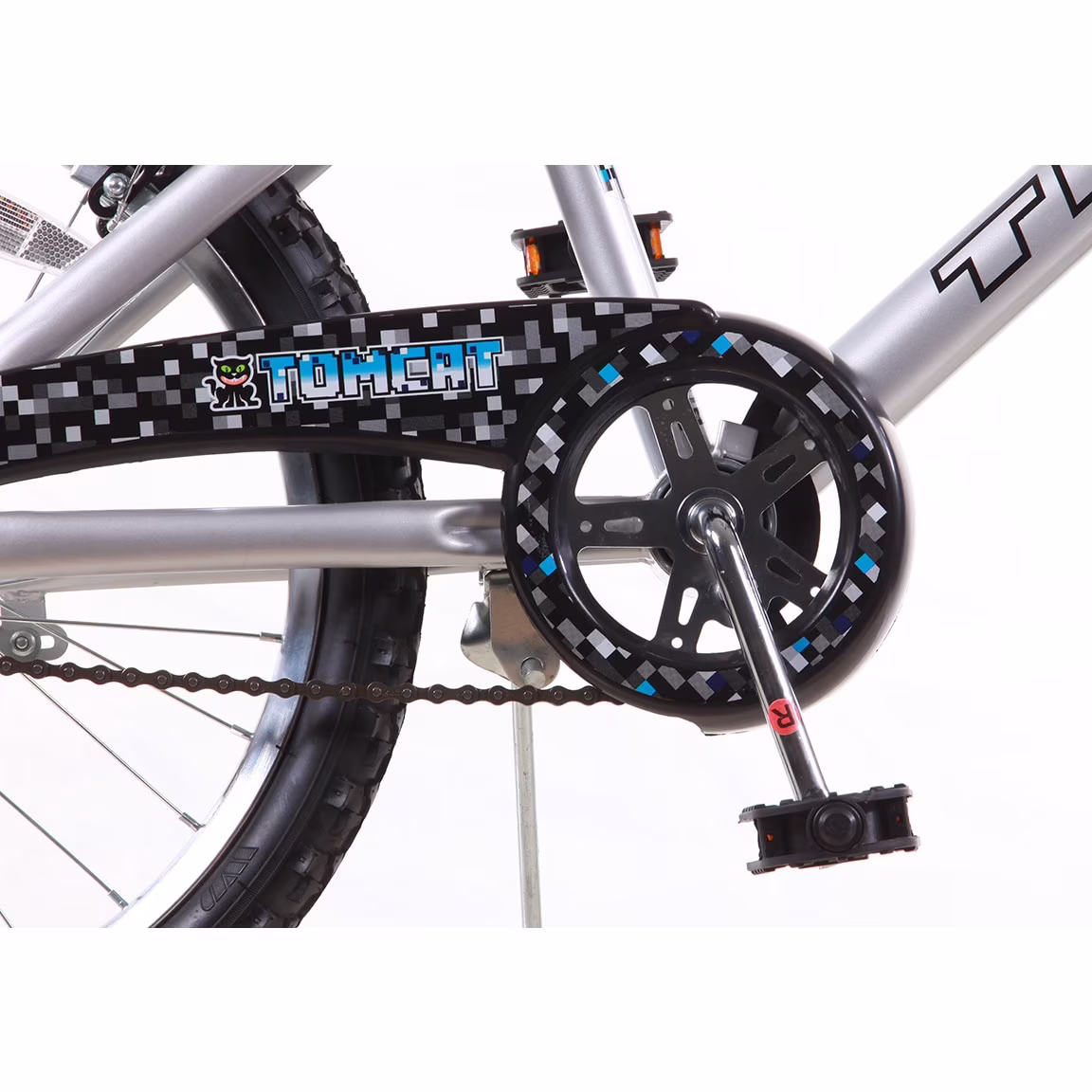 Titan Tomcat Boys BMX Bike with 20 Inch Wheels Silver Blue Coaster Brake Steel Frame Ages 7 to 12 - Image 3