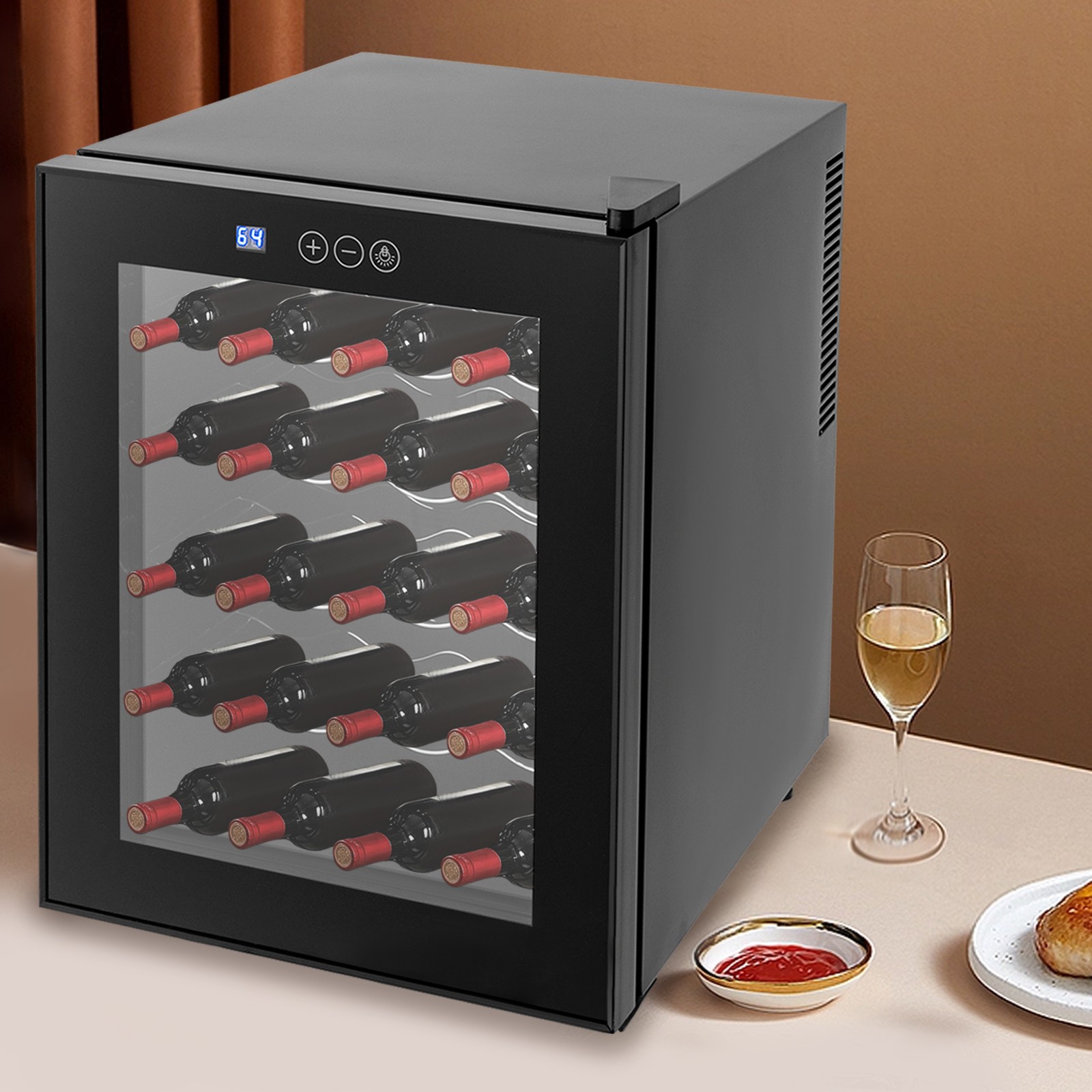 ToppiJoy 20 Bottles Wine Cooler Refrigerator, Wine Refrigerator with 53.6-64.4°F Digital Temperature Control Glass Door Black - Image 5