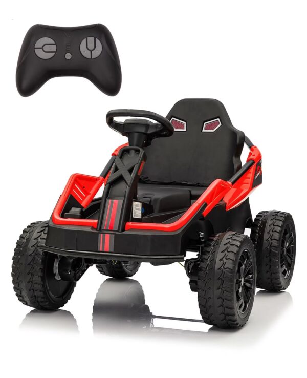 Towallmark 24V Kids Electric Car with Parent Control, 6MPH 200W 4x4 Ride On Car, 4 Shock Absorbers, Wide Adjustable Seat, Music, Wear-Resistant Wheels, 4 Wheeler ATV for Boys Girls Ages 3+