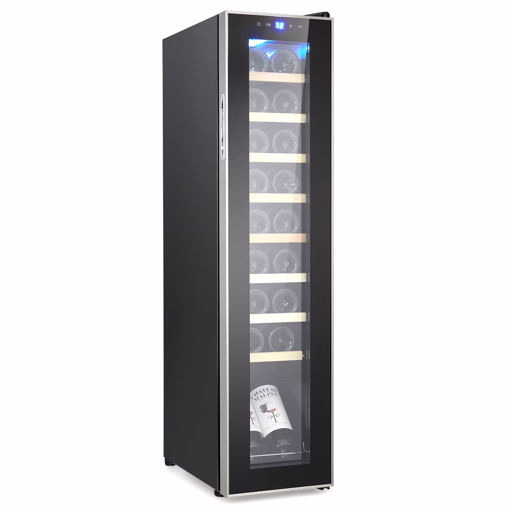 Towallmark Beverage Refrigerator Cooler, 18 Bottle Compressor Wine Cooler, Freestanding Beverage Refrigerator, Wine Cellar with Adjustable Temp Control for Red, White, Champagne, Beer and Soda - Image 4