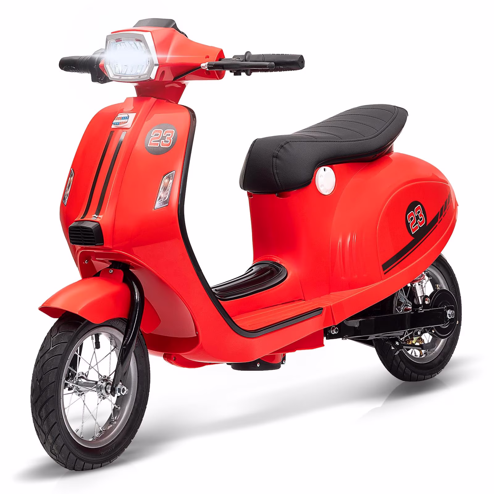 Towallmark Electric Motorcycle for Big Kids, 24V 350W Kids Ride on Moped, Max Up to 14MPH, with Rear Brake, Twist Grip Throttle & LED Light, Electric Motorbike for Kids/Teens 8