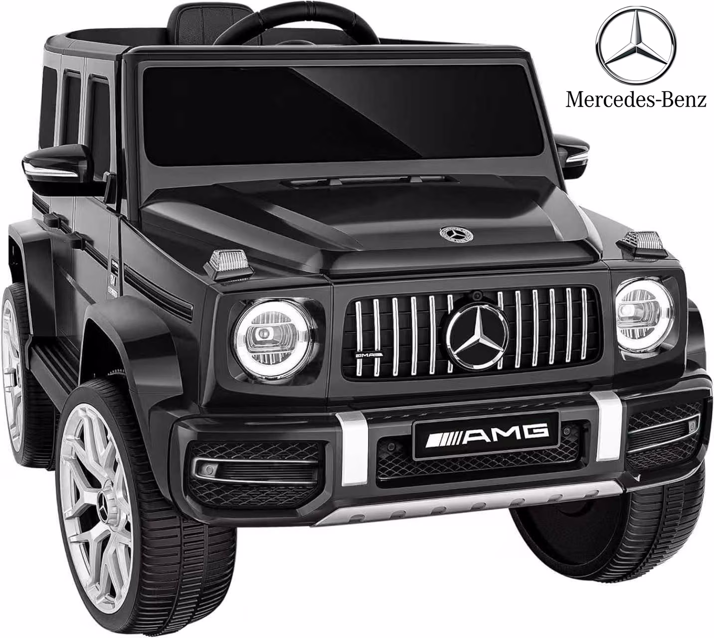 TOYBSNR 12V Electric Car for Toddler, Mercedes-Benz G63 Licensed Ride on Toys for Toddlers, Kids Power Ride on Car with Remote Control & High Window & LED Lights & Music, Black