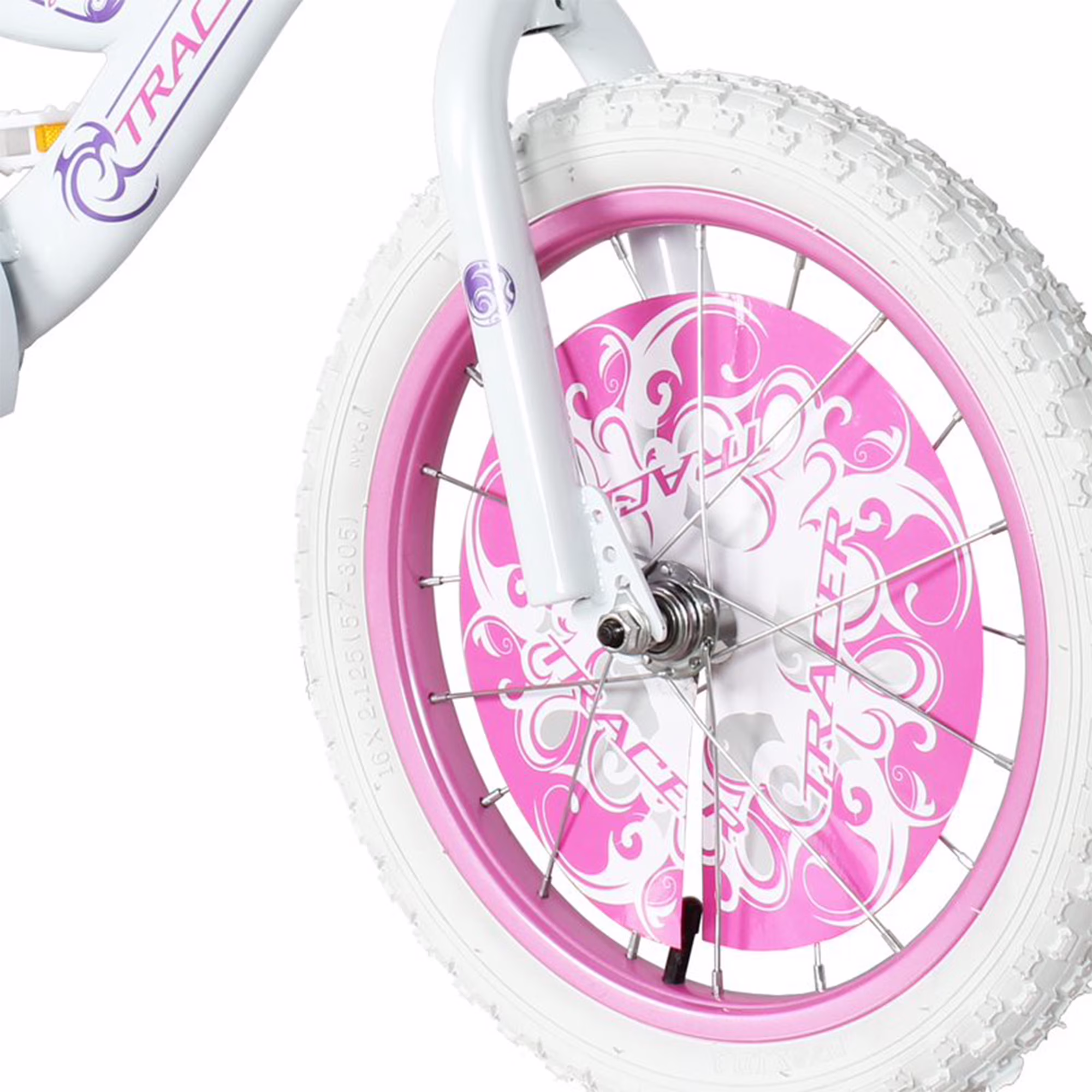 TRACER Avery Kids Bike for Ages 3 to 7 with Training Wheels, White - Image 5